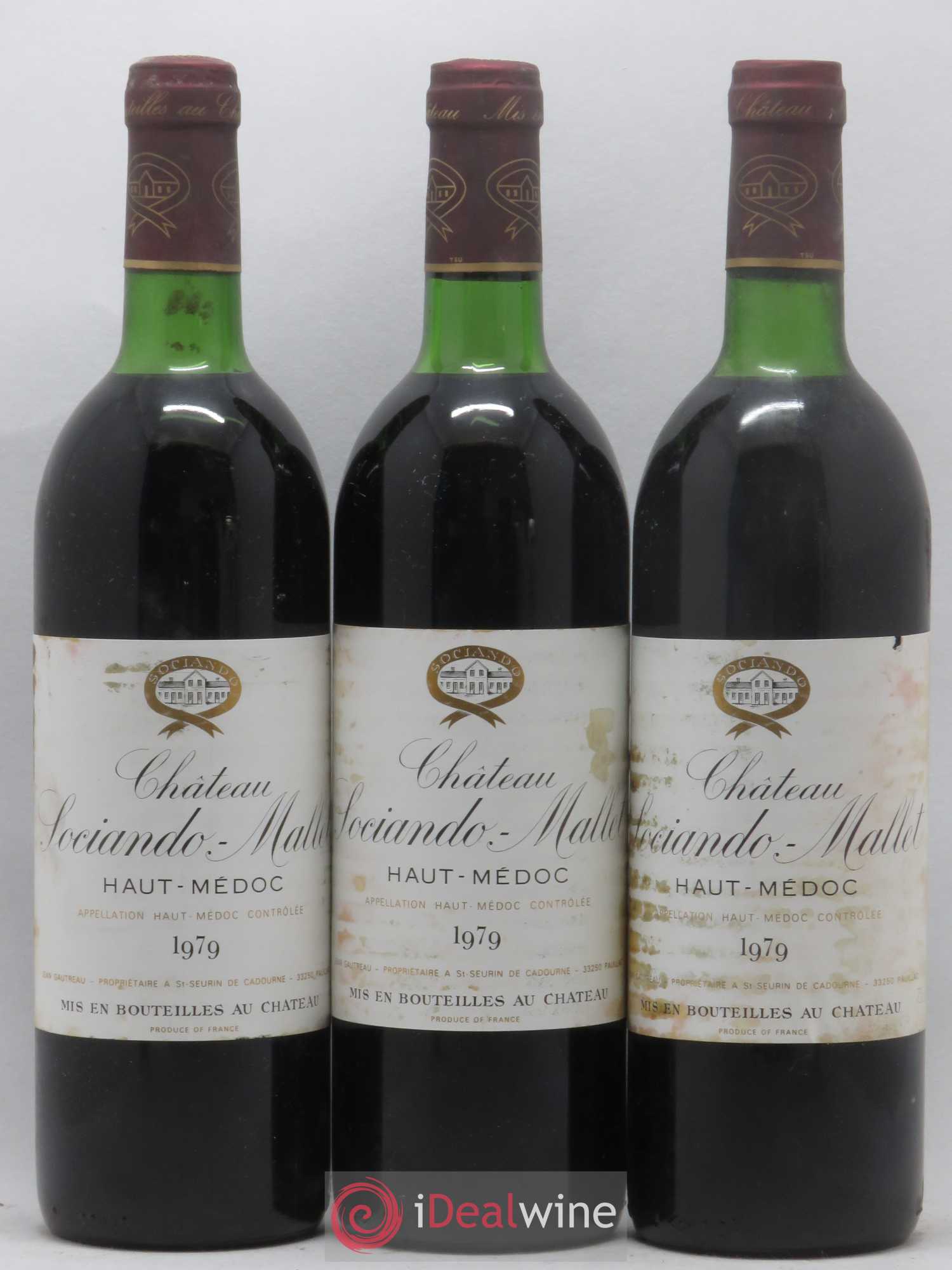 Château Sociando Mallet 1979 - Lot de 6 bouteilles - 2