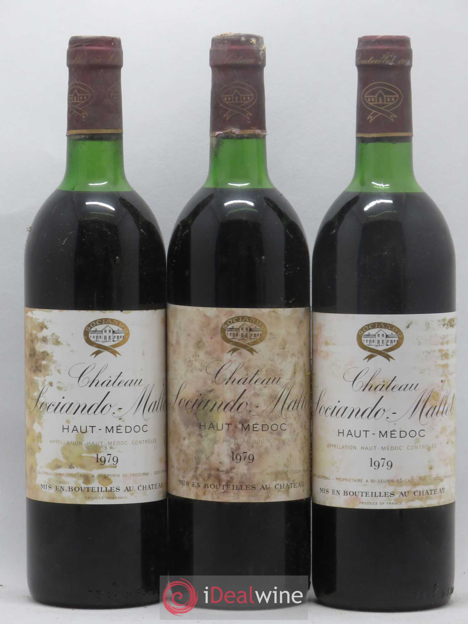 Château Sociando Mallet (sans prix de réserve) 1979 - Lot de 6 bouteilles - 1