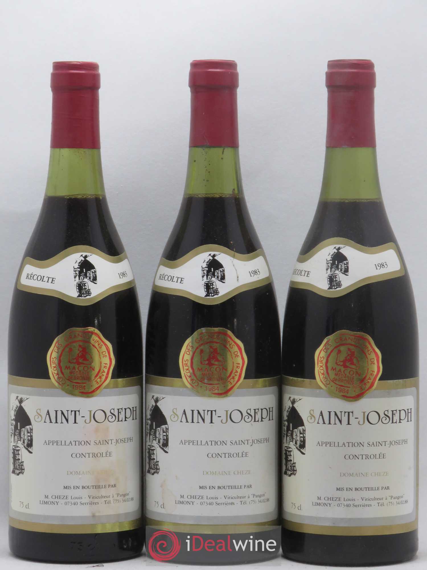 Saint-Joseph Louis Cheze (Domaine) 1983 - Posten von 6 Flaschen - 1