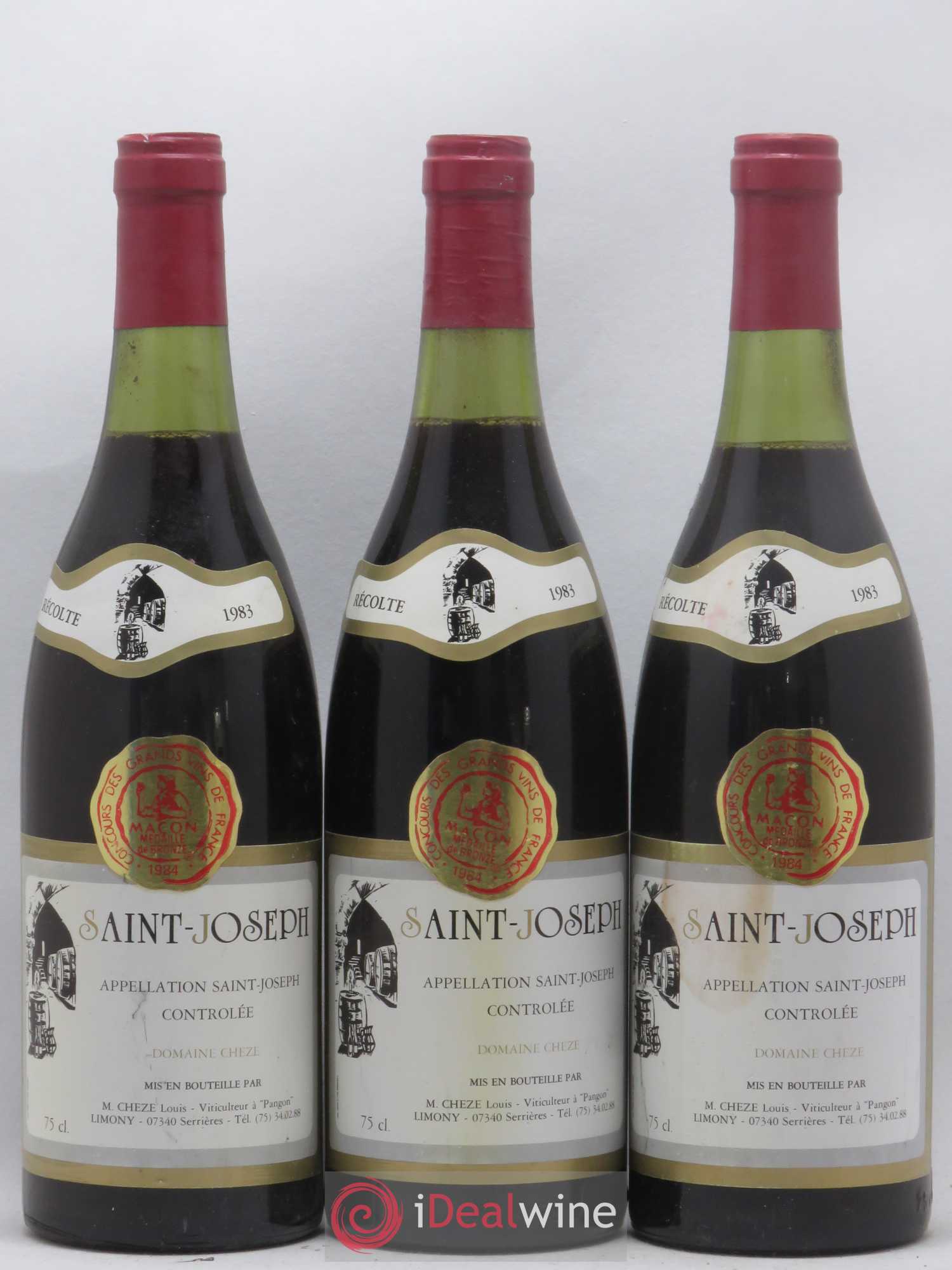 Saint-Joseph Louis Cheze (Domaine) 1983 - Posten von 6 Flaschen - 2