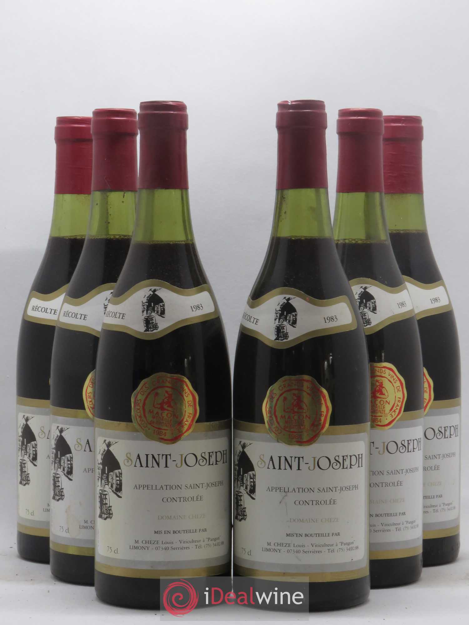 Saint-Joseph Louis Cheze (Domaine) 1983 - Posten von 6 Flaschen - 0