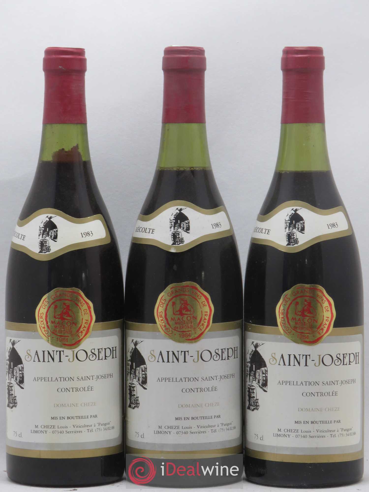 Saint-Joseph Louis Cheze (Domaine) 1983 - Posten von 6 Flaschen - 1