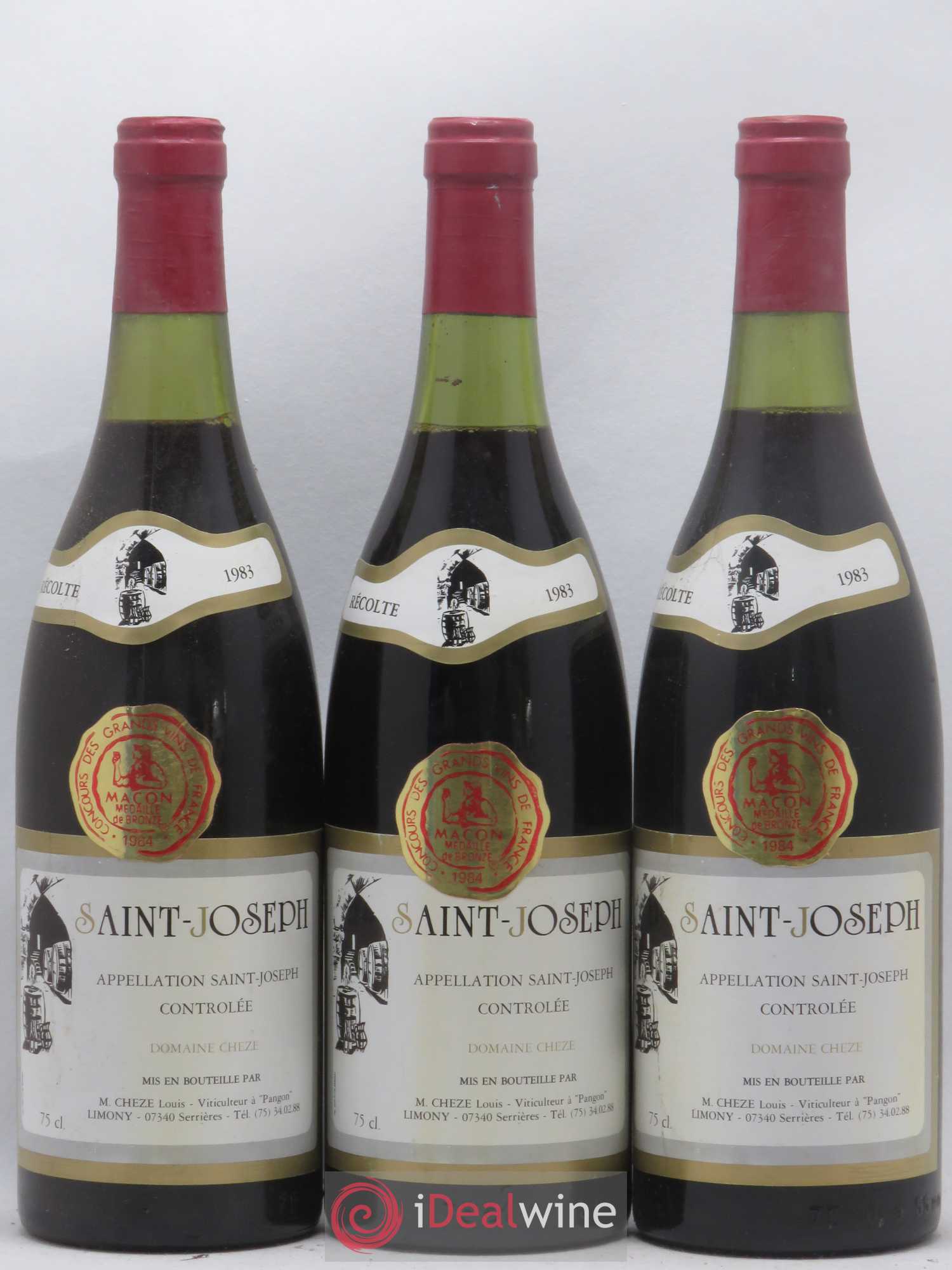 Saint-Joseph Louis Cheze (Domaine) 1983 - Posten von 6 Flaschen - 2