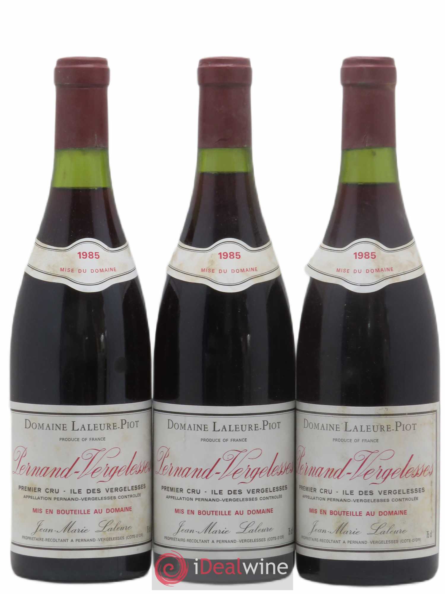 Pernand-Vergelesses 1er Cru Ile des Vergelesses Laleure Piot 1985 - Posten von 3 Flaschen - 0