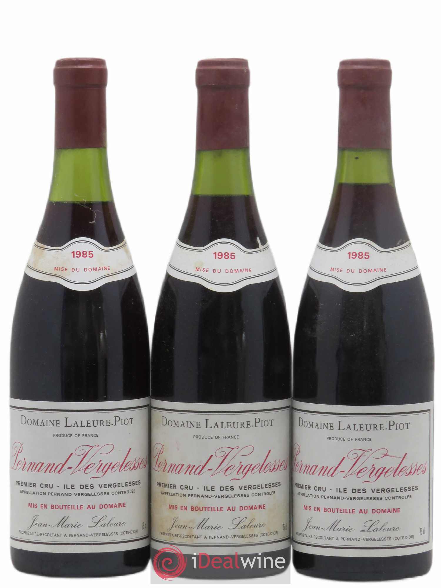 Pernand-Vergelesses 1er Cru Ile des Vergelesses Laleure Piot 1985 - Posten von 3 Flaschen - 0