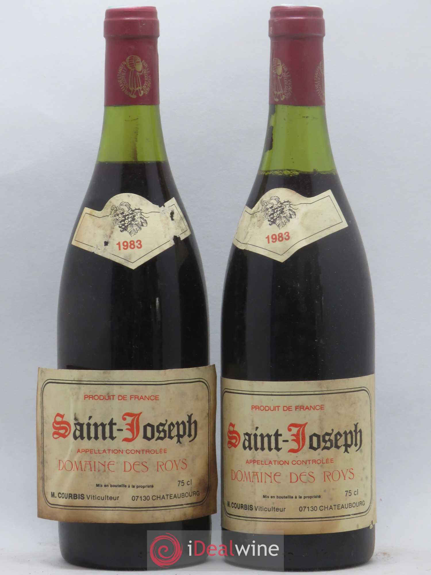 Saint-Joseph Domaine des Roys - M.Courbis 1983 - Lot de 2 bouteilles - 0