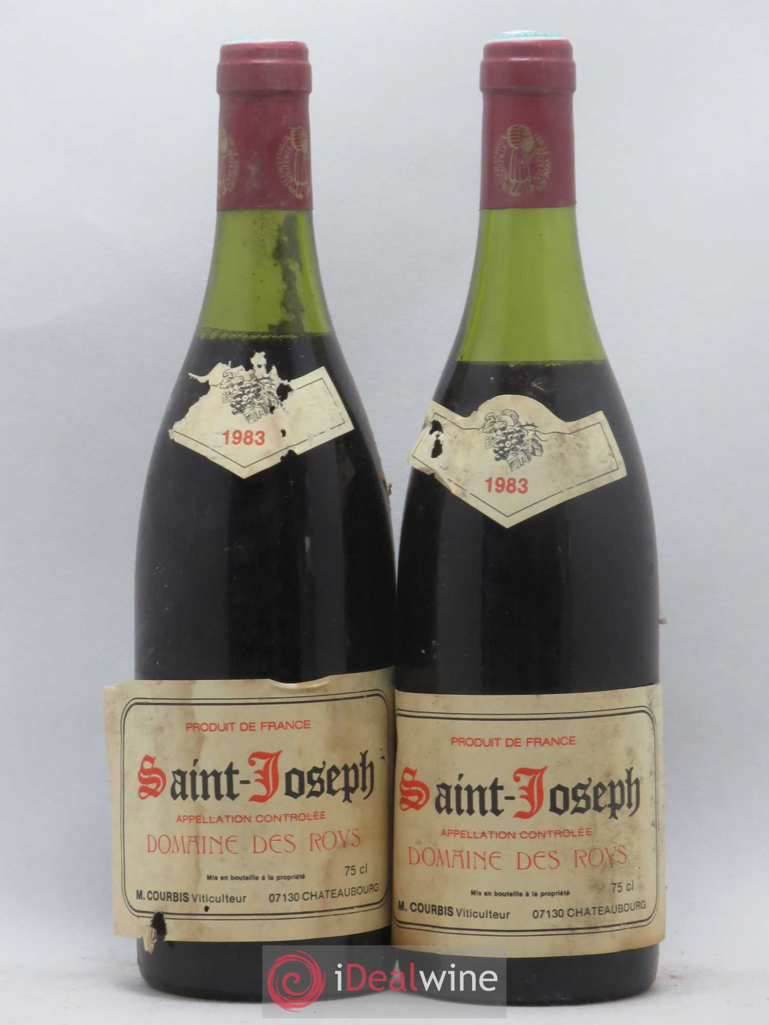 Saint-Joseph Domaine des Roys - M.Courbis 1983 - Lot de 2 bouteilles - 0