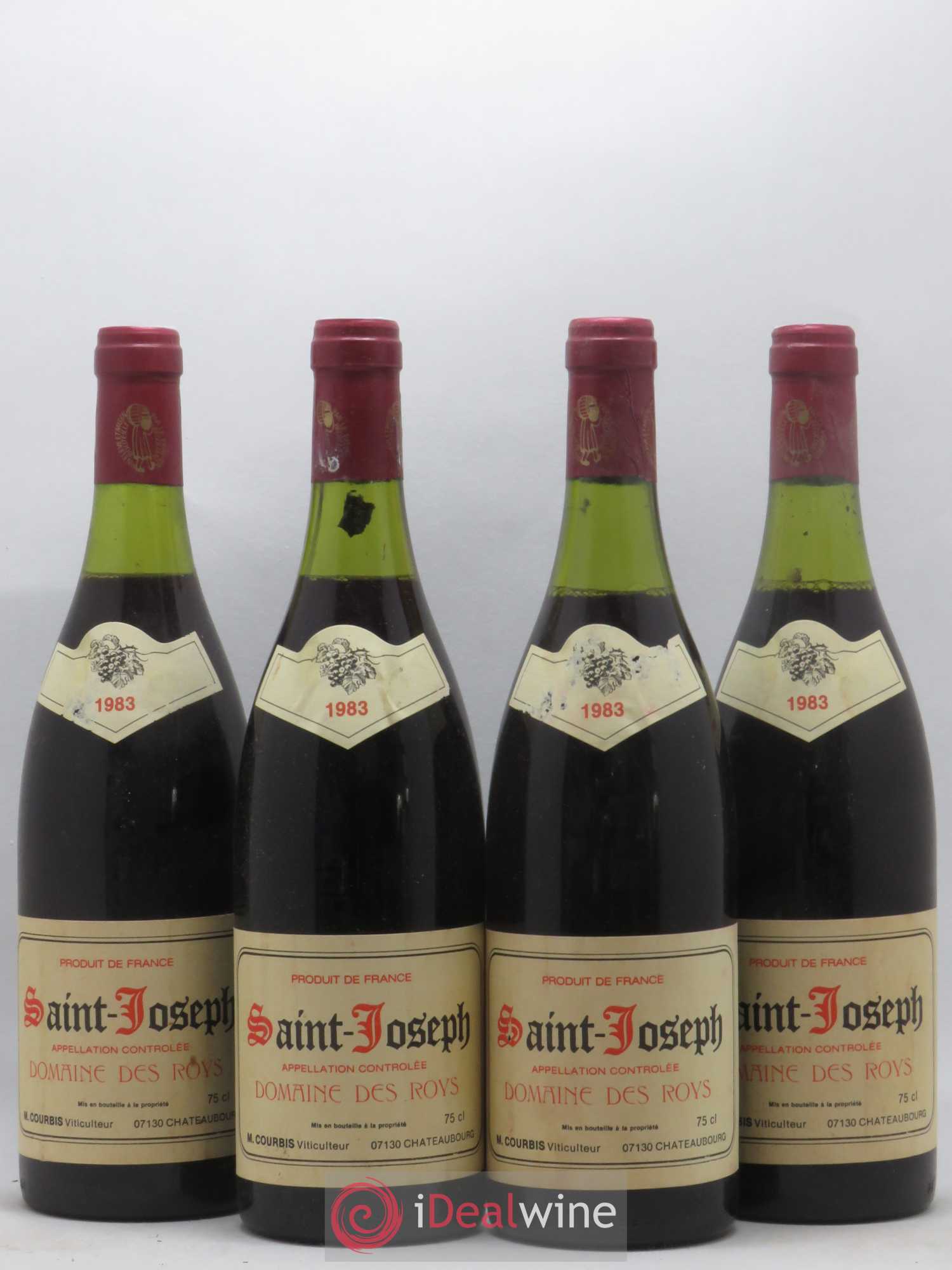 Saint-Joseph Domaine des Roys - M.Courbis 1983 - Lot de 4 bouteilles - 0