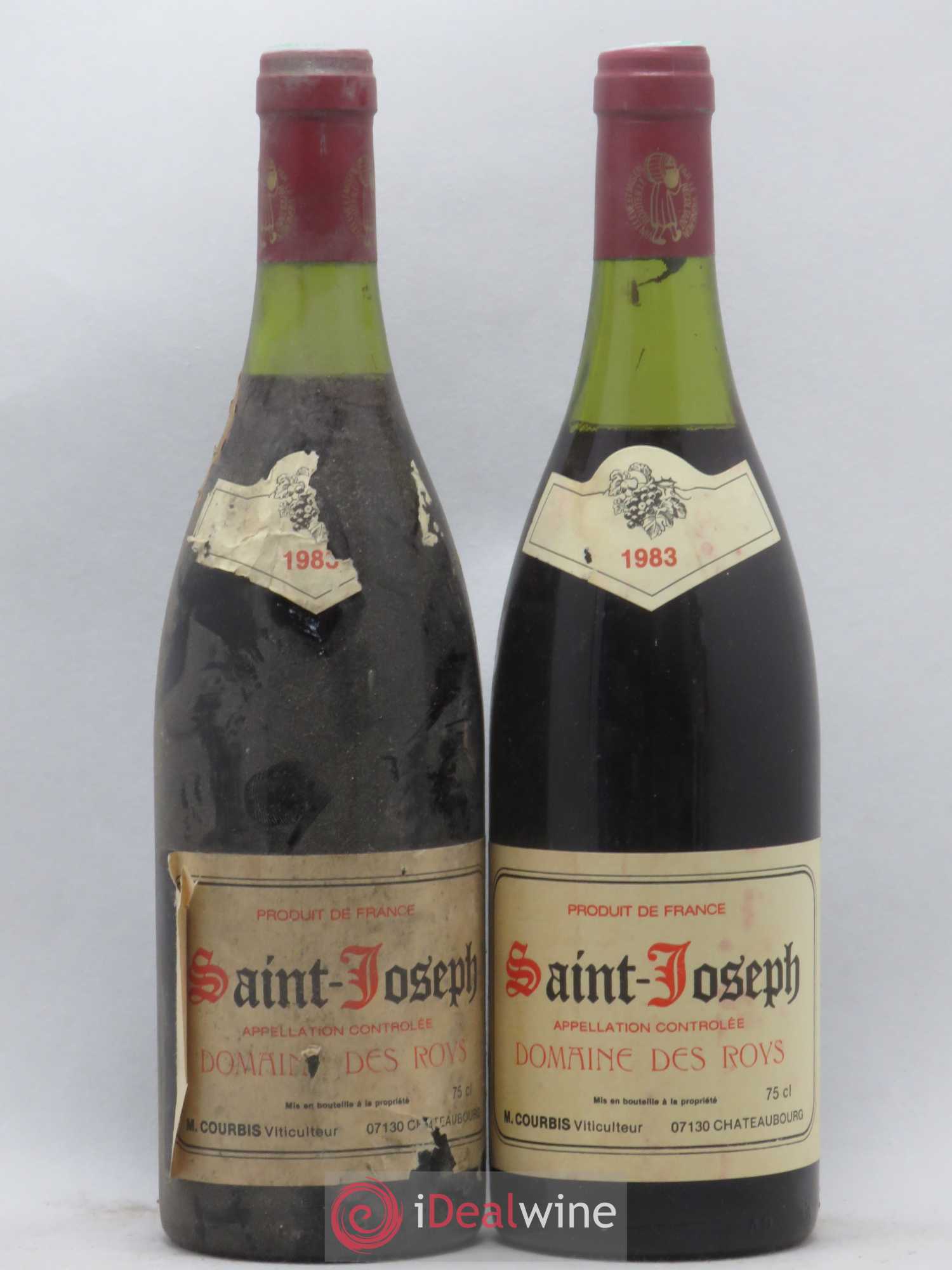 Saint-Joseph Domaine des Roys - M.Courbis 1983 - Posten von 2 Flaschen - 0