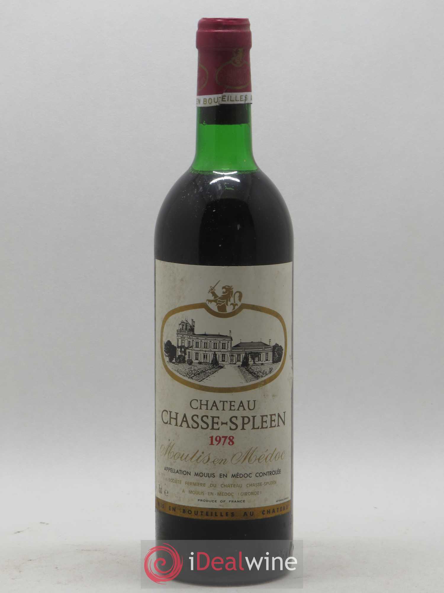 Château Chasse Spleen 1978 - Lot de 1 bouteille - 0