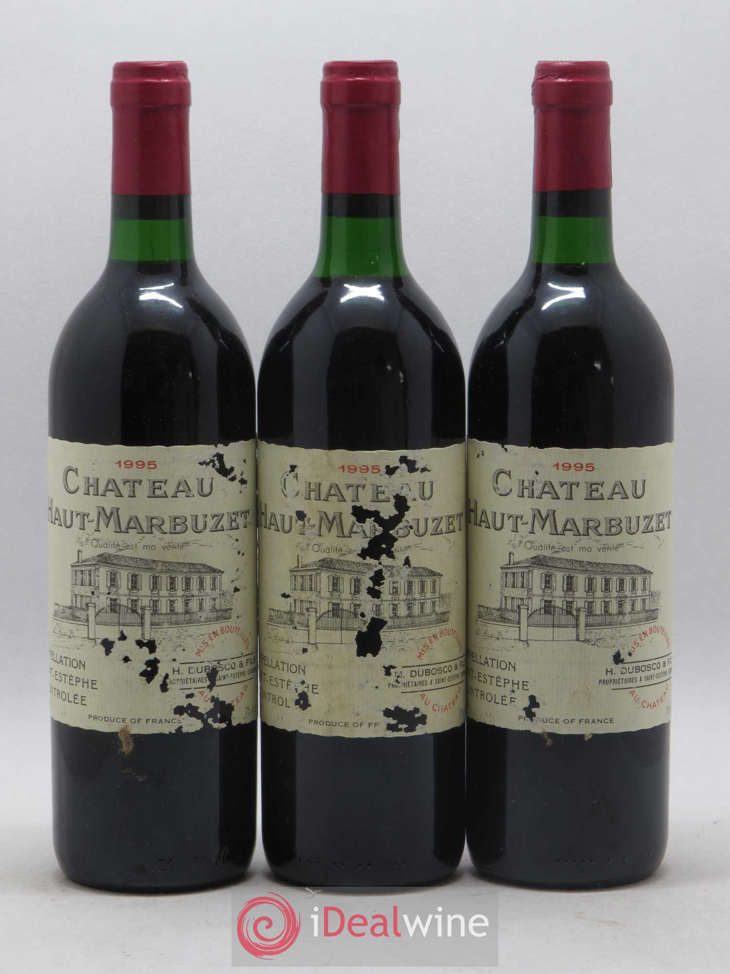 Château Haut Marbuzet 1995 - Lot de 6 bouteilles - 1