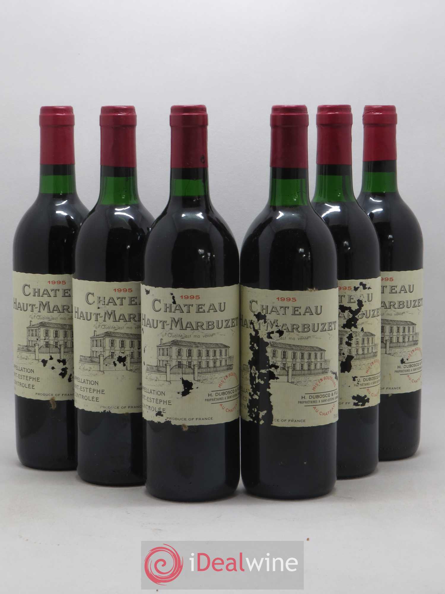 Château Haut Marbuzet 1995 - Lot de 6 bouteilles - 0