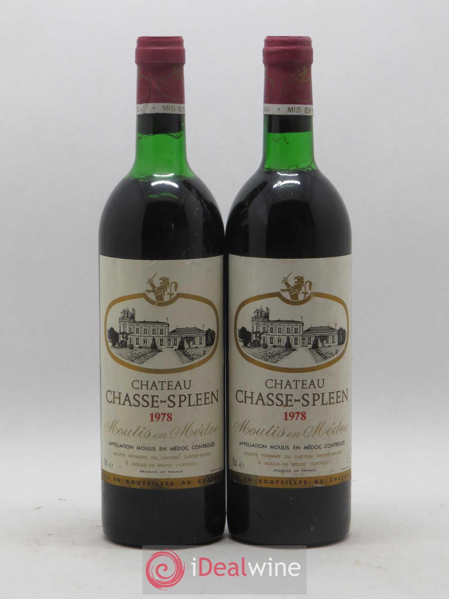 Château Chasse Spleen 1978 - Lot de 2 bouteilles - 0