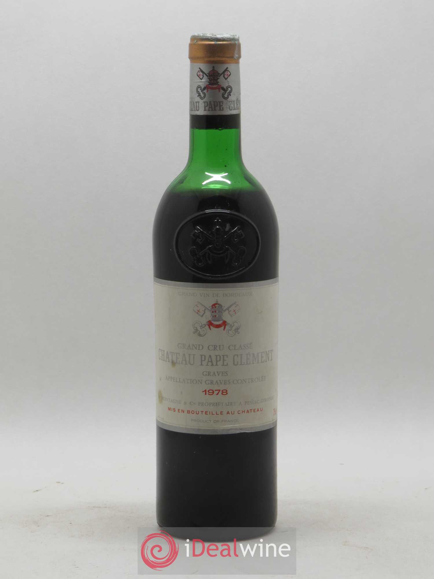 Château Pape Clément Cru Classé de Graves 1978 - Lot de 1 bouteille - 0