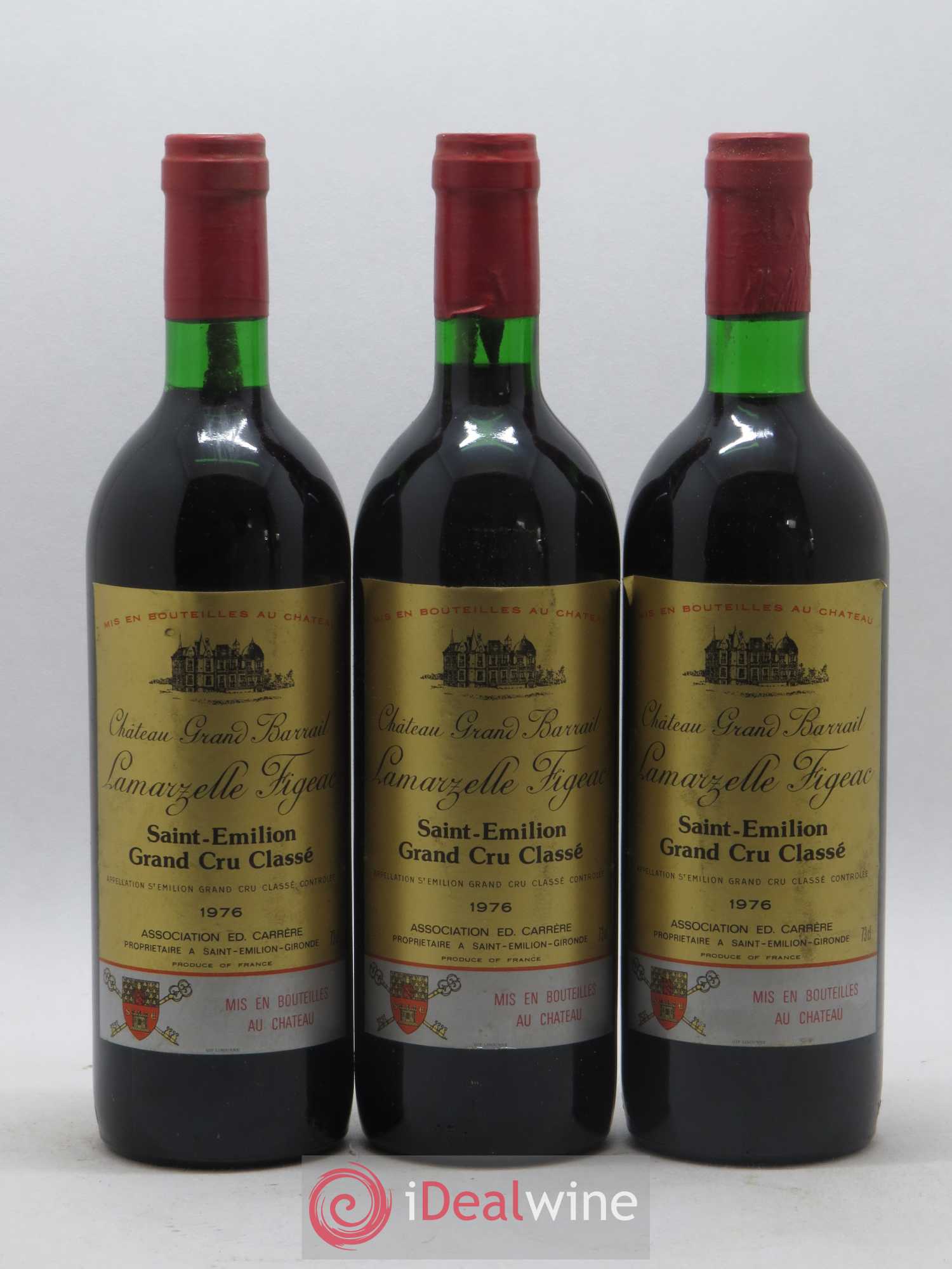 Château Grand Barrail Lamarzelle Figeac Grand Cru Classé 1976 - Lot de 6 bouteilles - 2