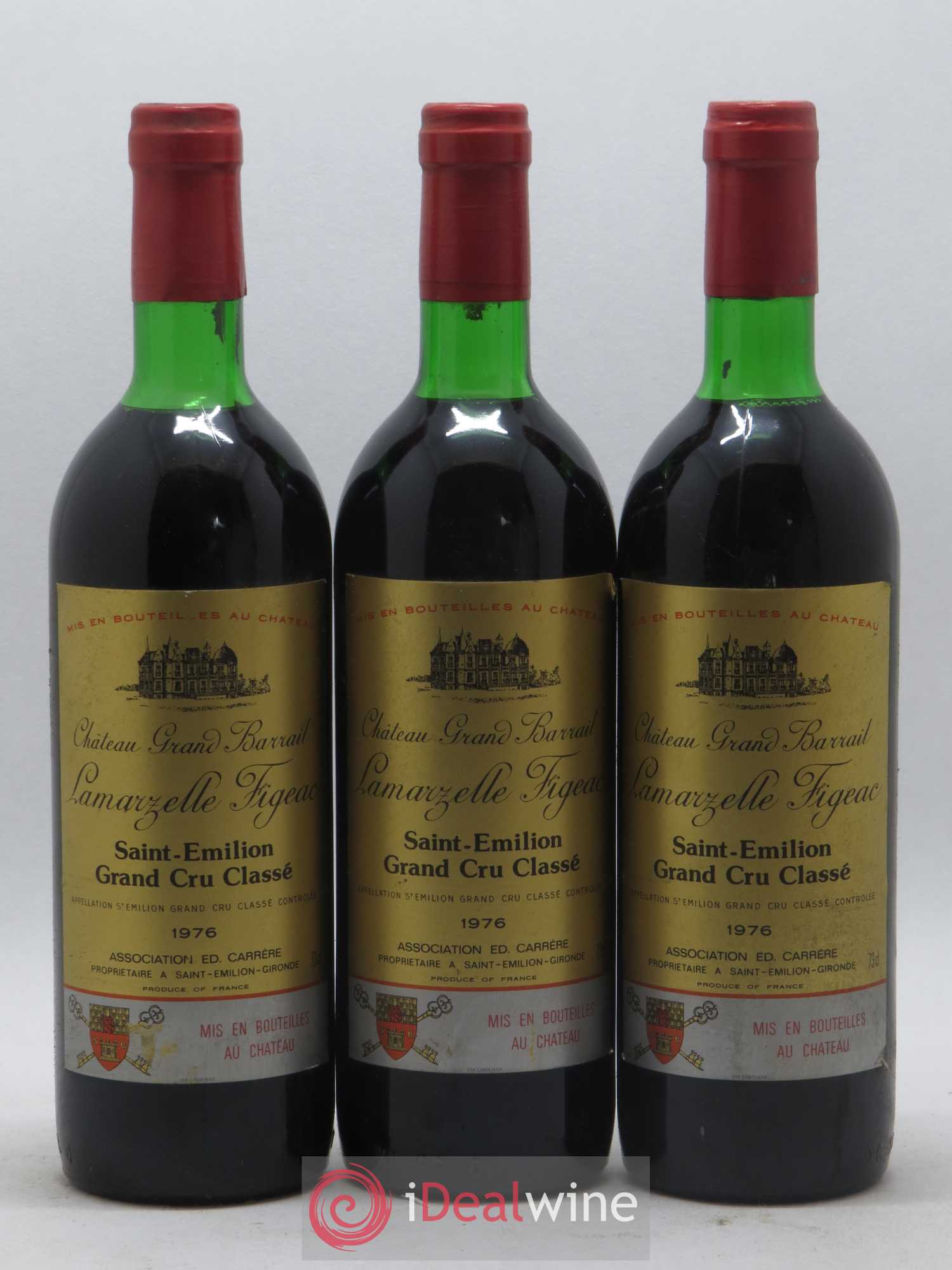 Château Grand Barrail Lamarzelle Figeac Grand Cru Classé  (sans prix de réserve) 1976 - Lot de 6 bouteilles - 2