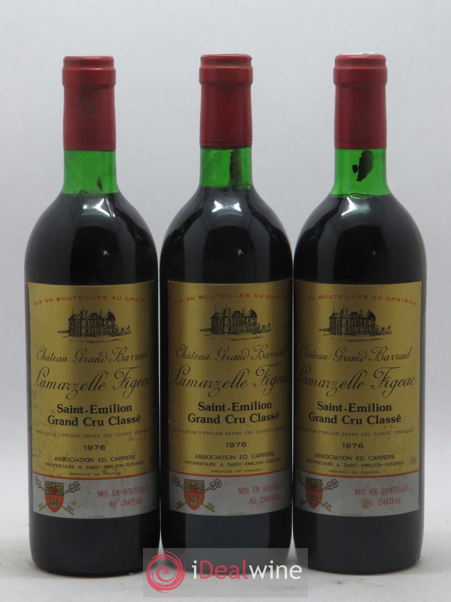 Château Grand Barrail Lamarzelle Figeac Grand Cru Classé 1976 - Lot de 6 bouteilles - 2