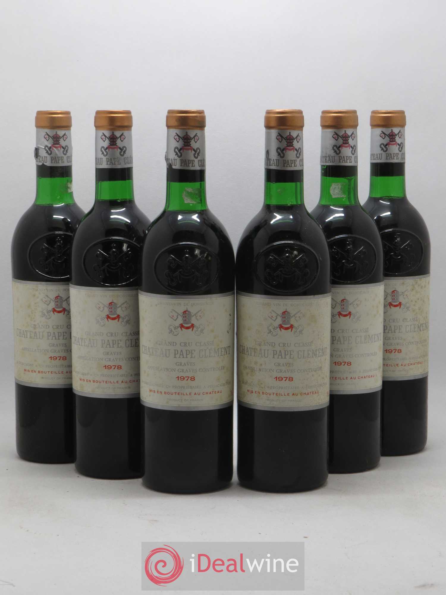 Château Pape Clément Cru Classé de Graves 1978 - Lot de 6 bouteilles - 0