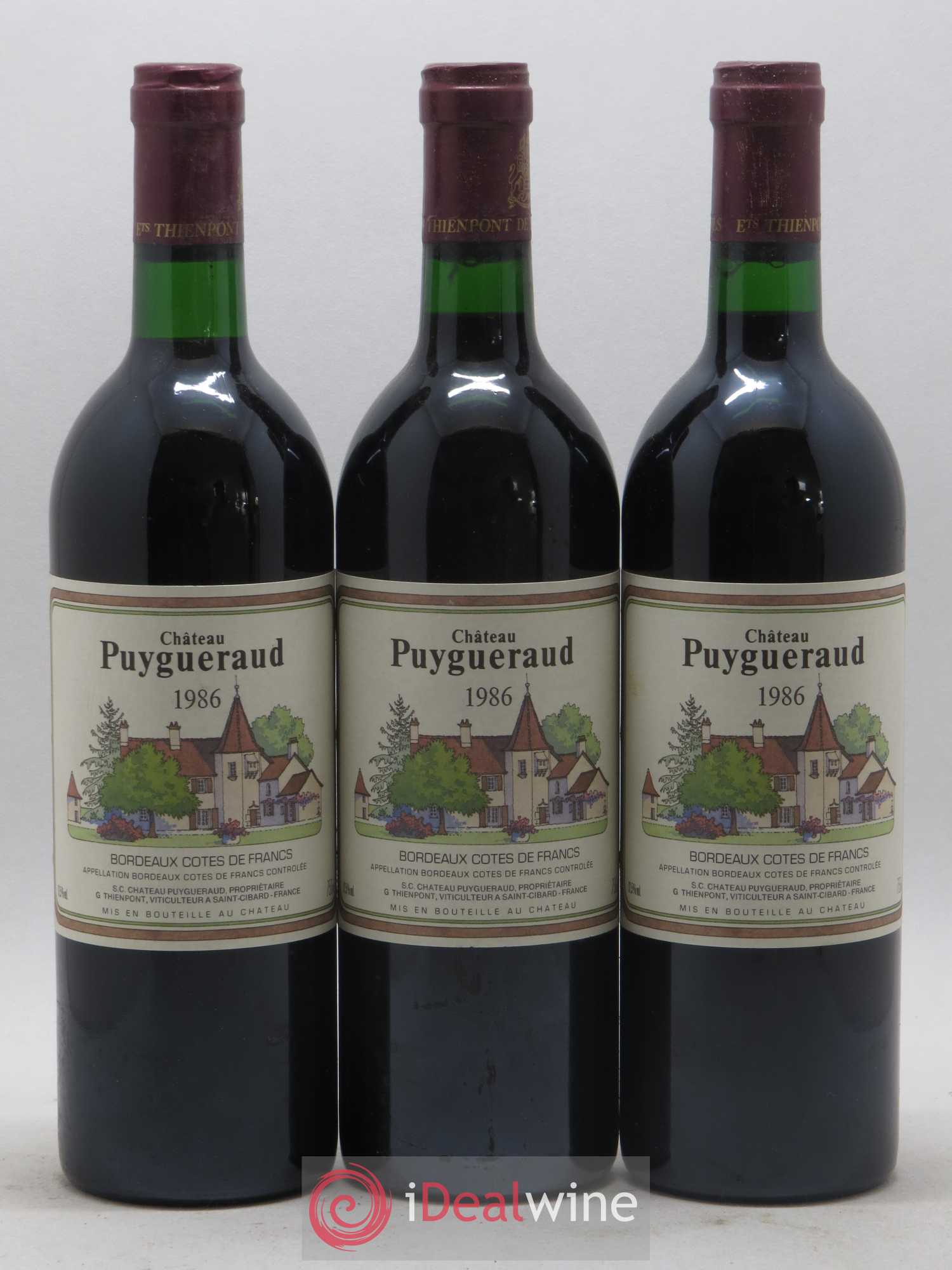 Château Puygueraud 1986 - Lot de 12 bouteilles - 3