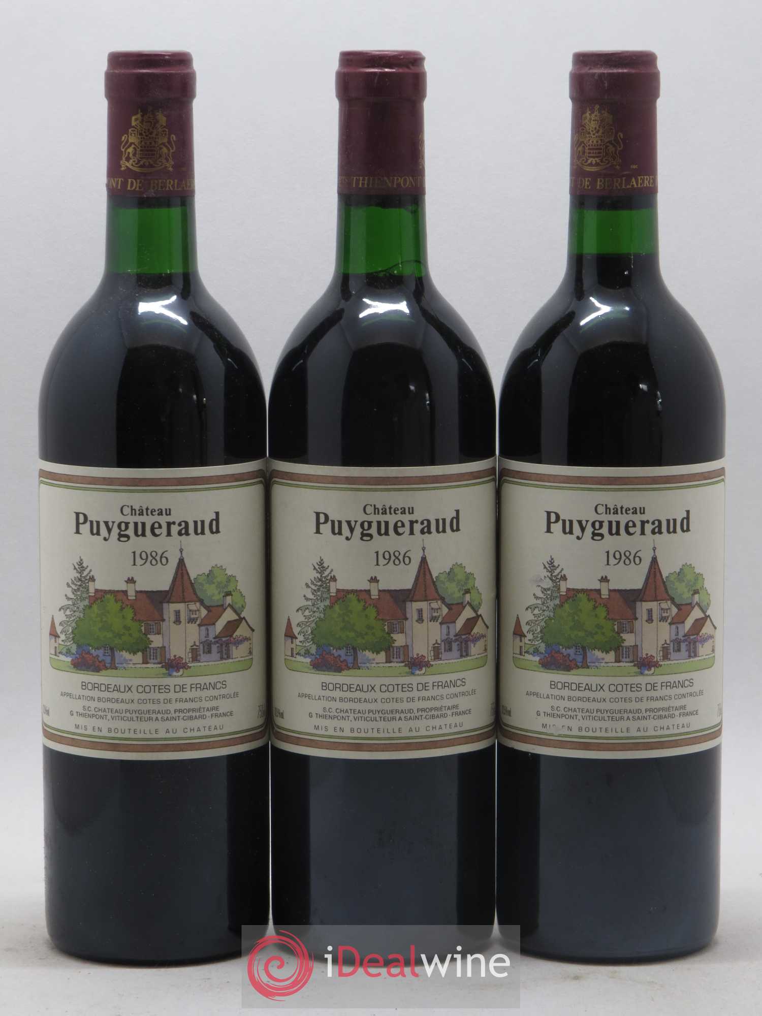 Château Puygueraud 1986 - Lot de 12 bouteilles - 4
