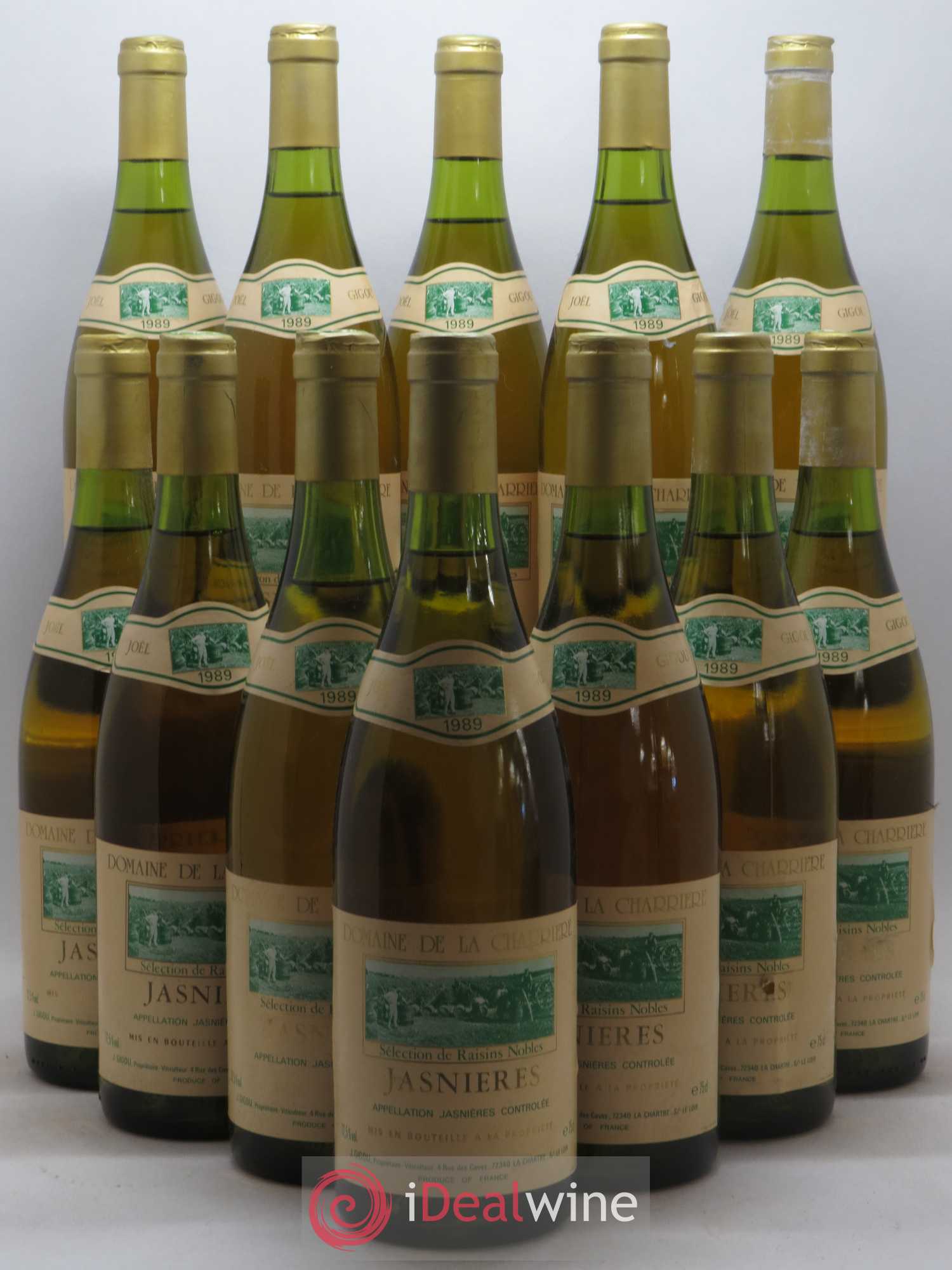 Jasnières Séléction de grains nobles Domaine de la Charriere 1989 - Lotto di 12 bottiglie - 0