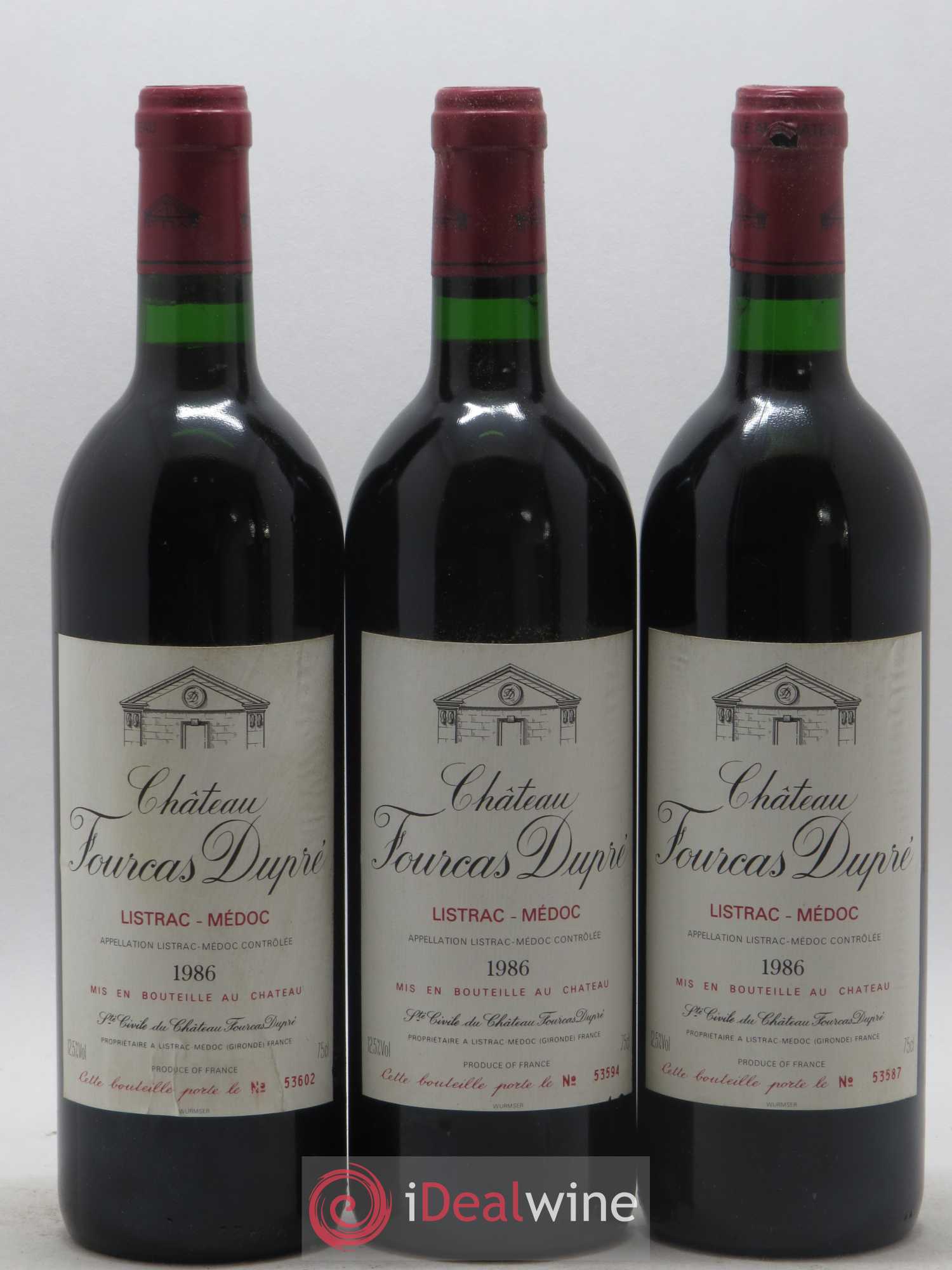 Château Fourcas Dupré 1986 - Lot de 12 bouteilles - 3