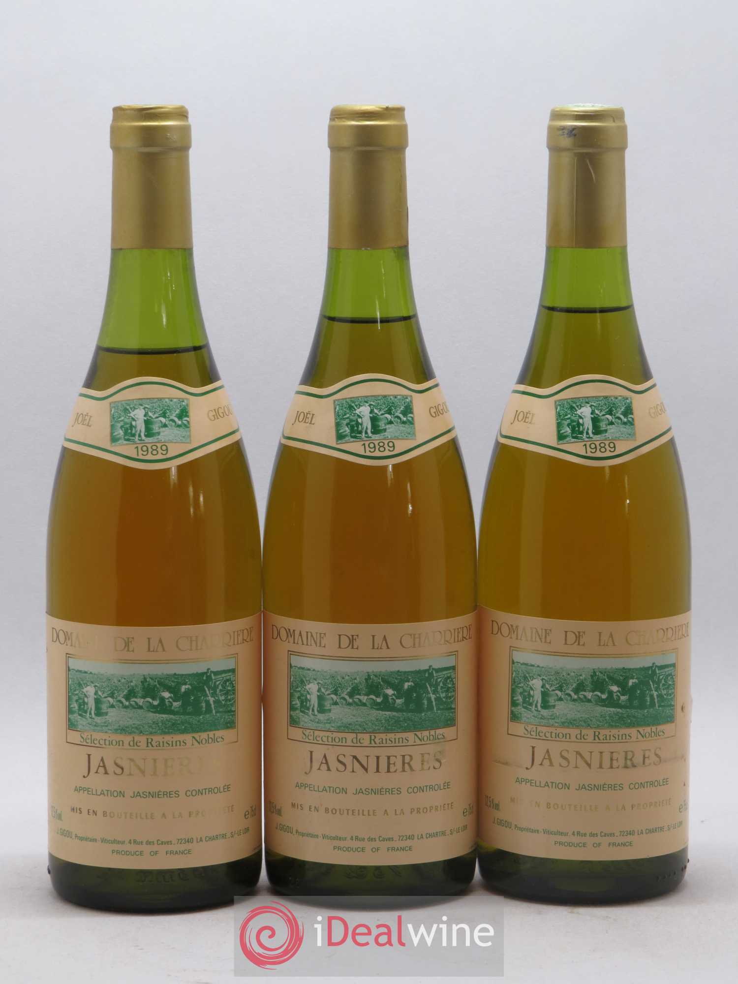 Jasnières Séléction de grains nobles Domaine de la Charriere 1989 - Lot de 12 bouteilles - 4