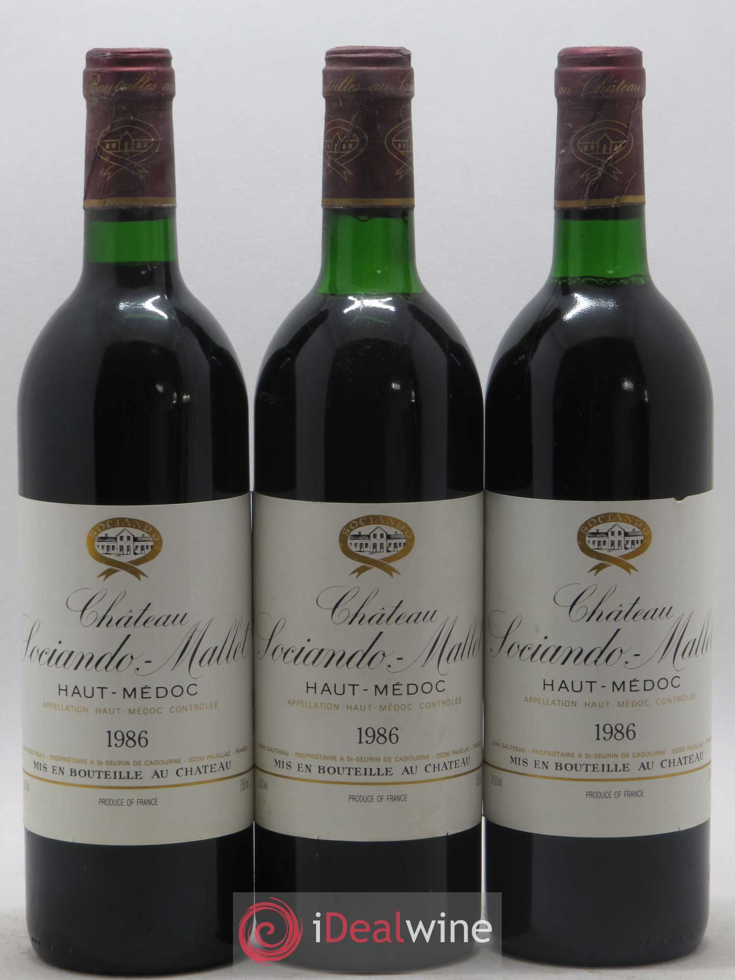 Château Sociando Mallet 1986 - Lot de 12 bouteilles - 3