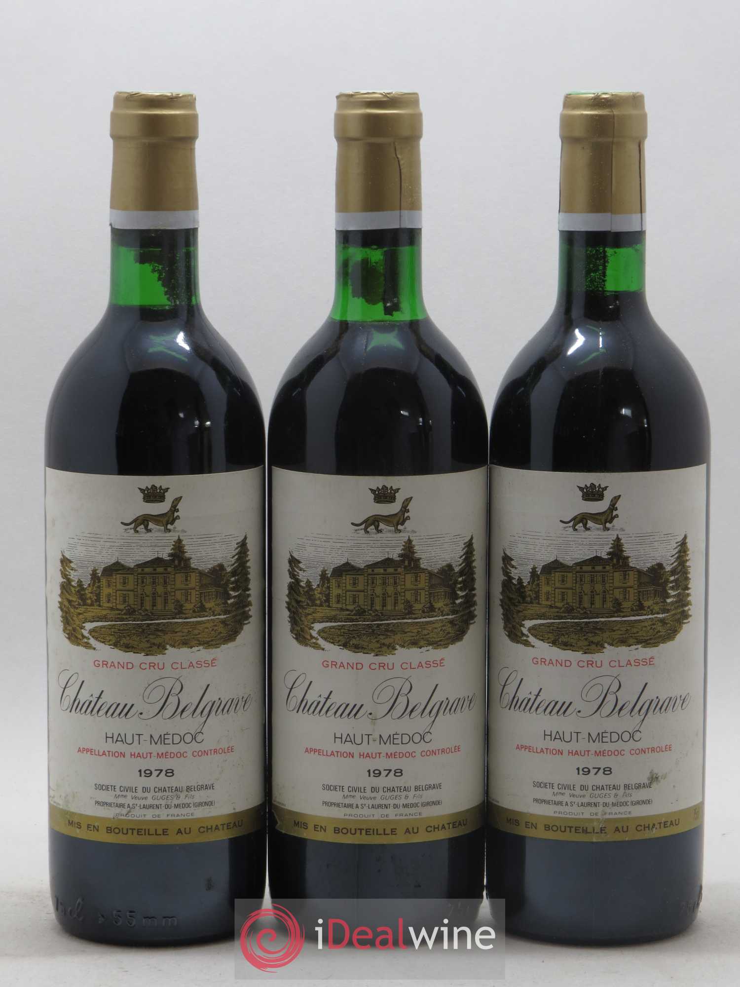 Château Belgrave 5ème Grand Cru Classé 1978 - Lot de 12 bouteilles - 2
