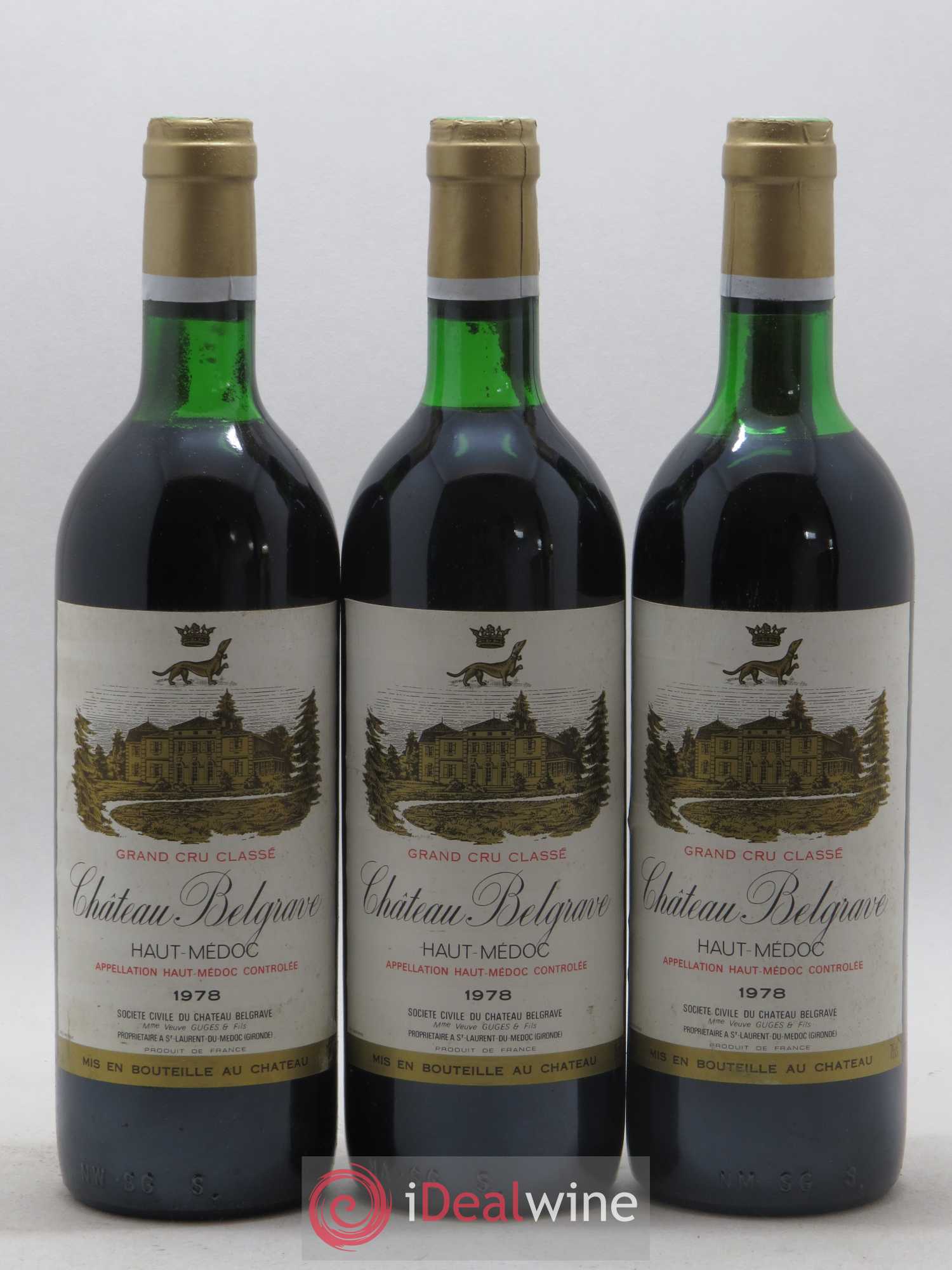 Château Belgrave 5ème Grand Cru Classé 1978 - Lot de 12 bouteilles - 3