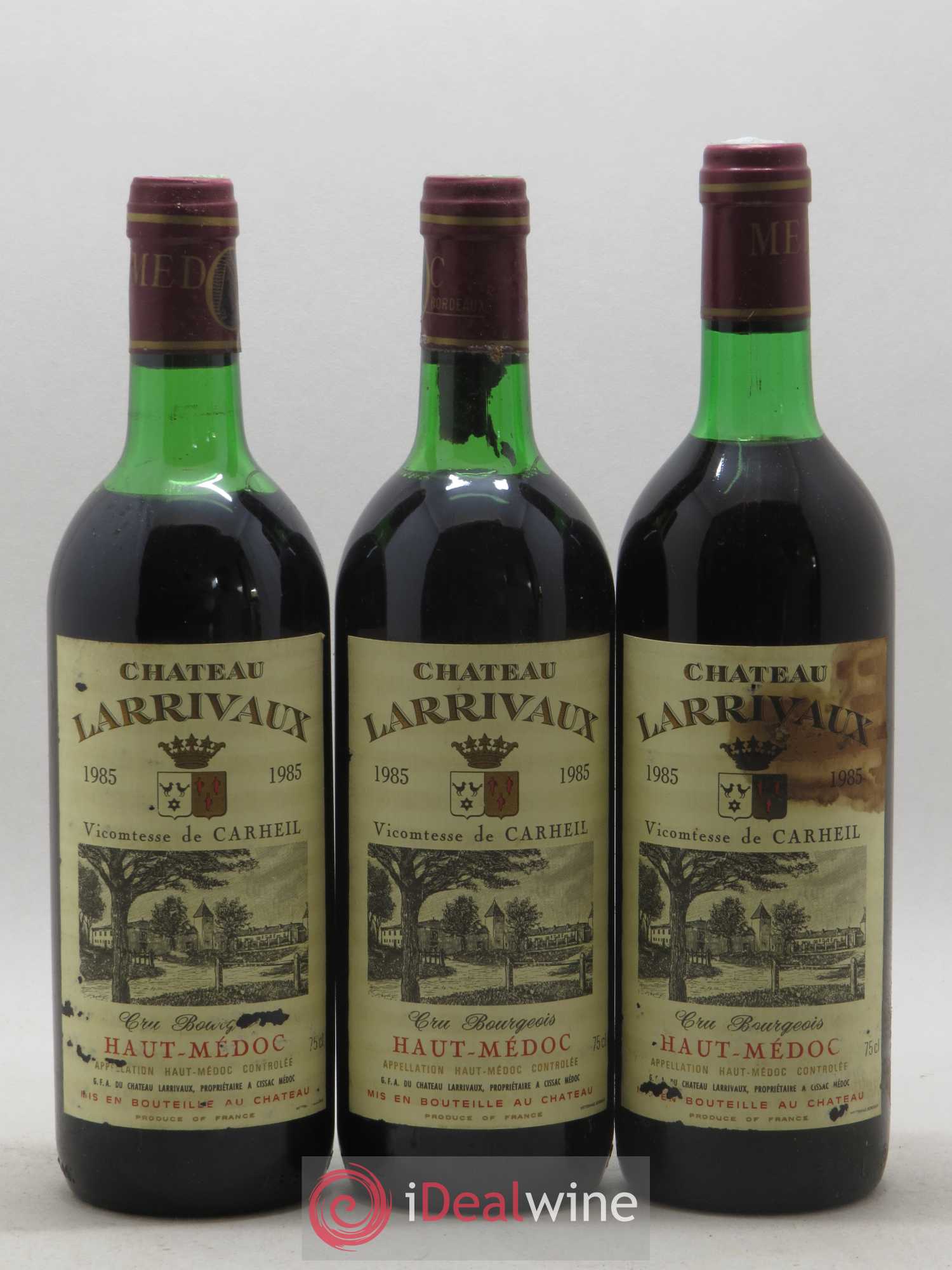 Château Larrivaux Cru Bourgeois 1985 - Lot de 12 bouteilles - 3