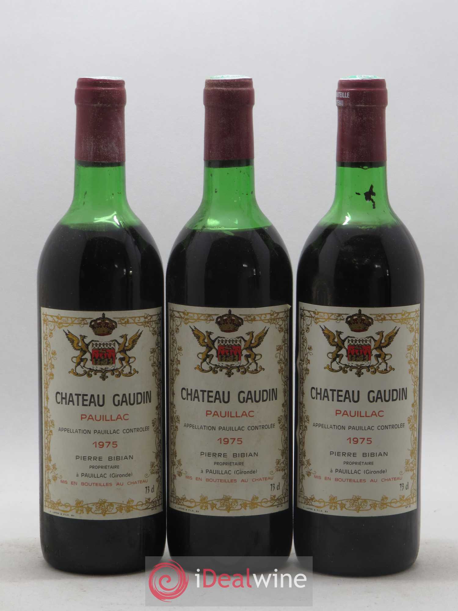Pauillac Château Gaudin 1975 - Posten von 12 Flaschen - 1