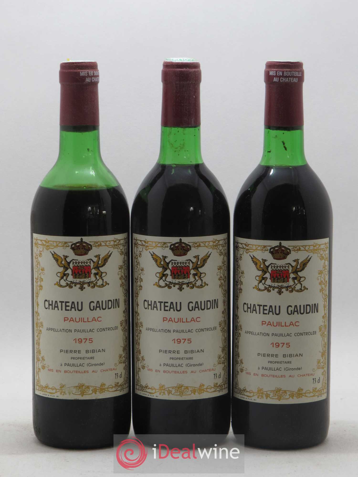 Pauillac Château Gaudin 1975 - Posten von 12 Flaschen - 3