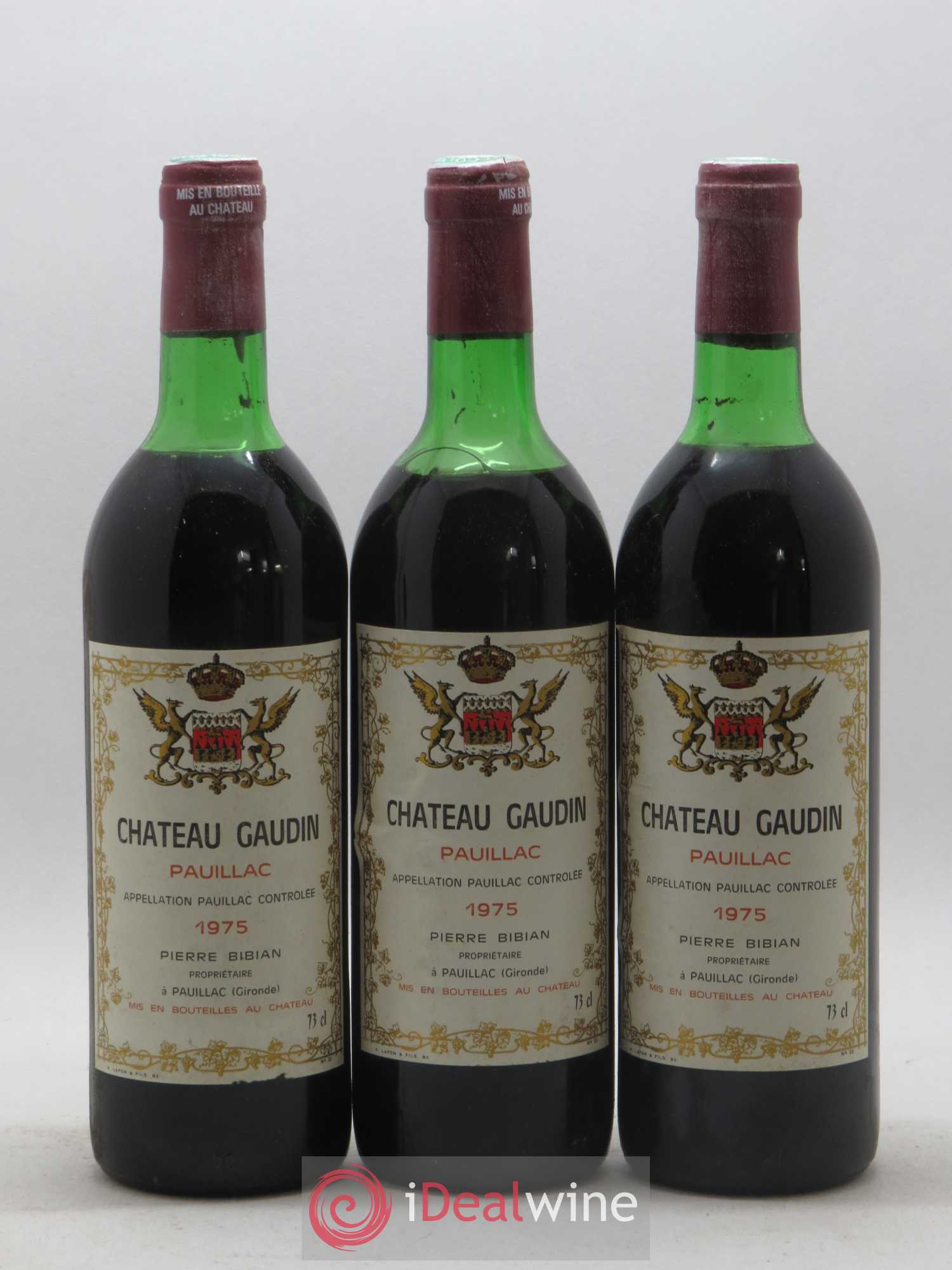 Pauillac Château Gaudin 1975 - Posten von 12 Flaschen - 4