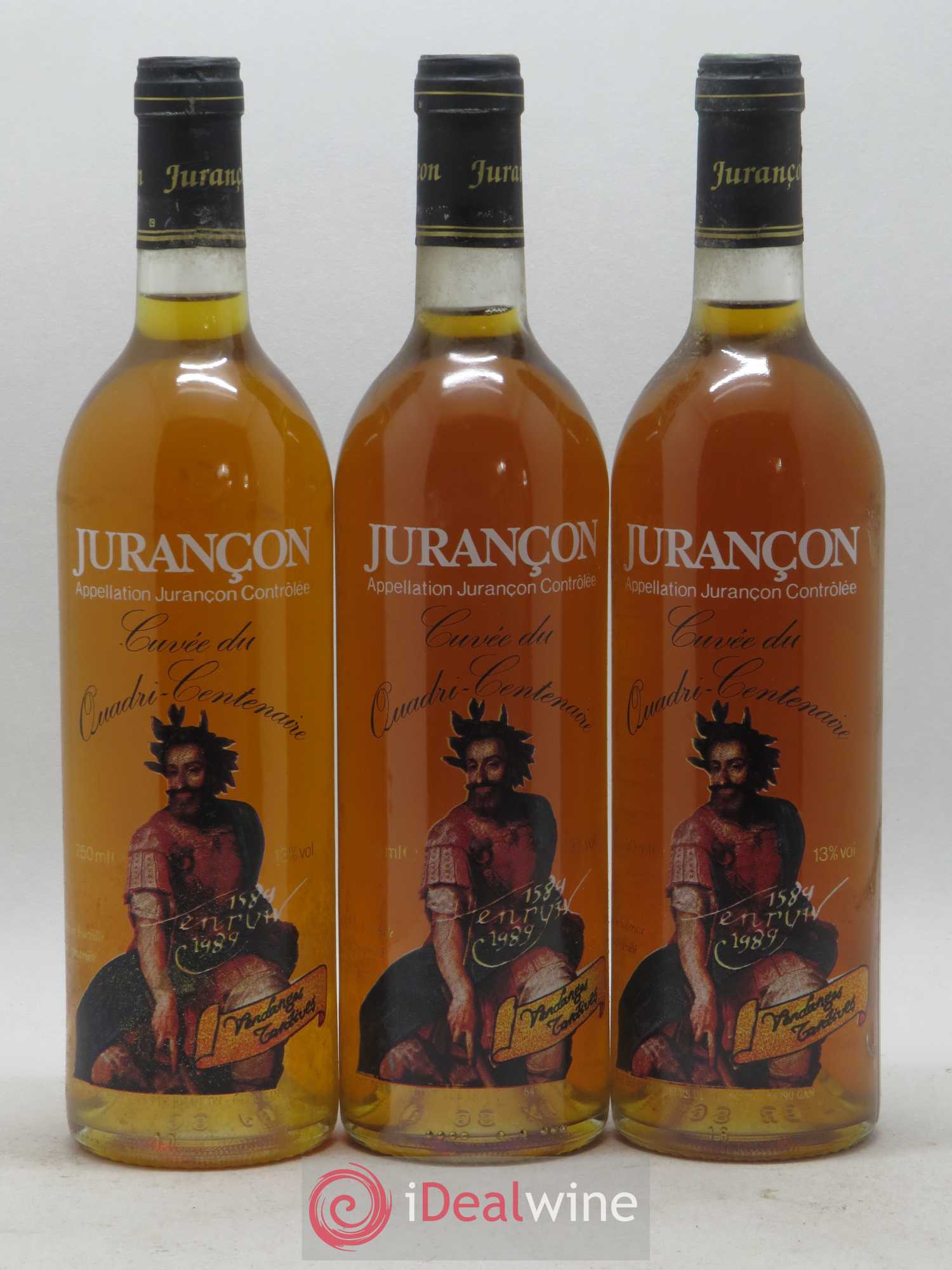 Jurançon Cuvée Quadricentenaire Henri IV Caves Gan 1989 - Posten von 12 Flaschen - 2