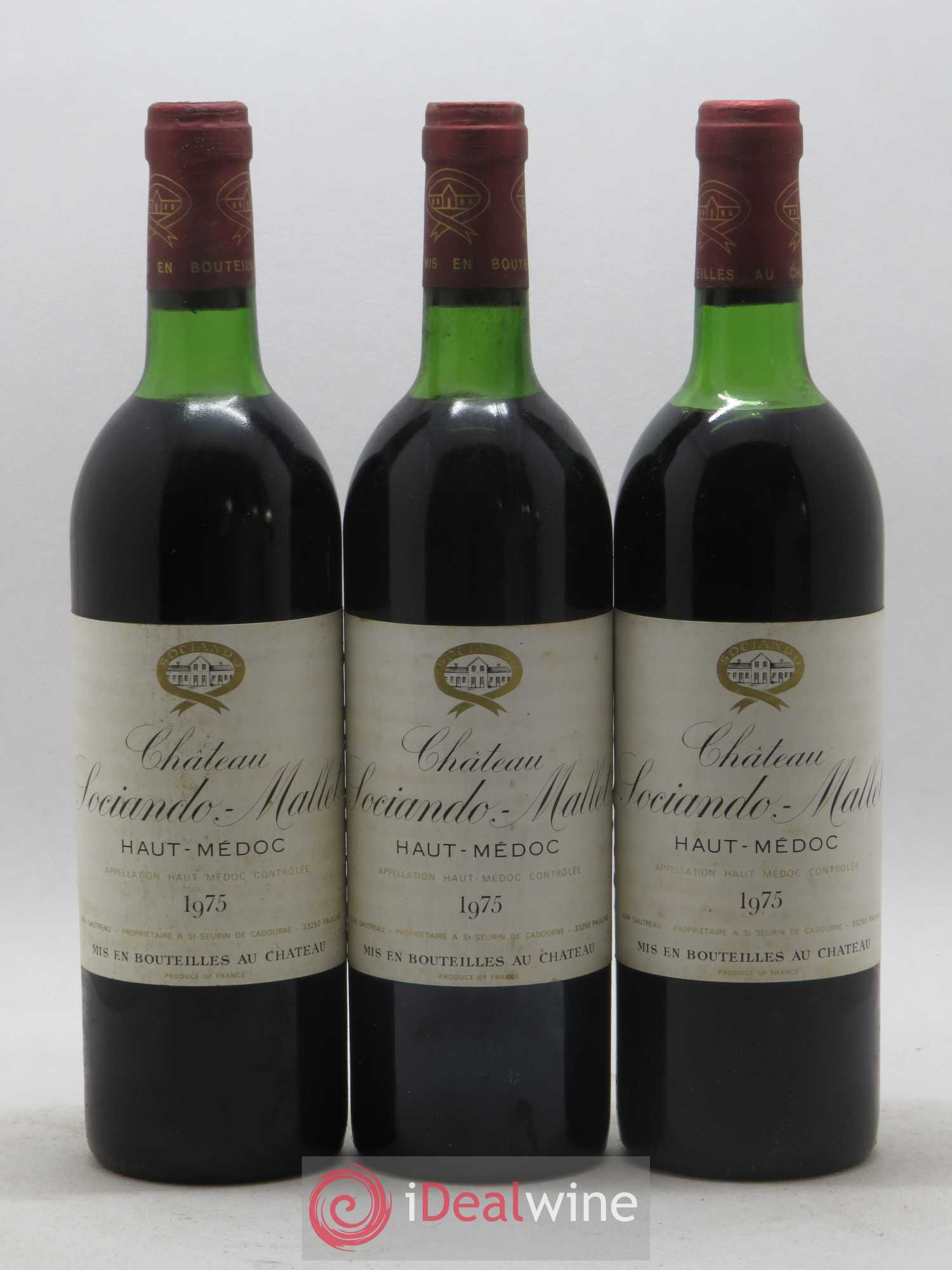 Château Sociando Mallet 1975 - Lot de 12 bouteilles - 3