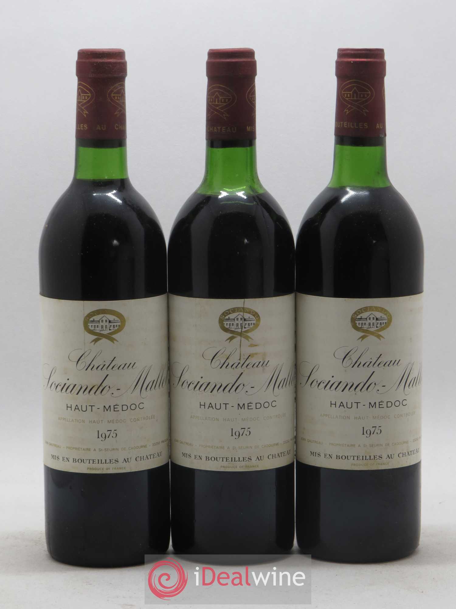 Château Sociando Mallet 1975 - Lot de 12 bouteilles - 4