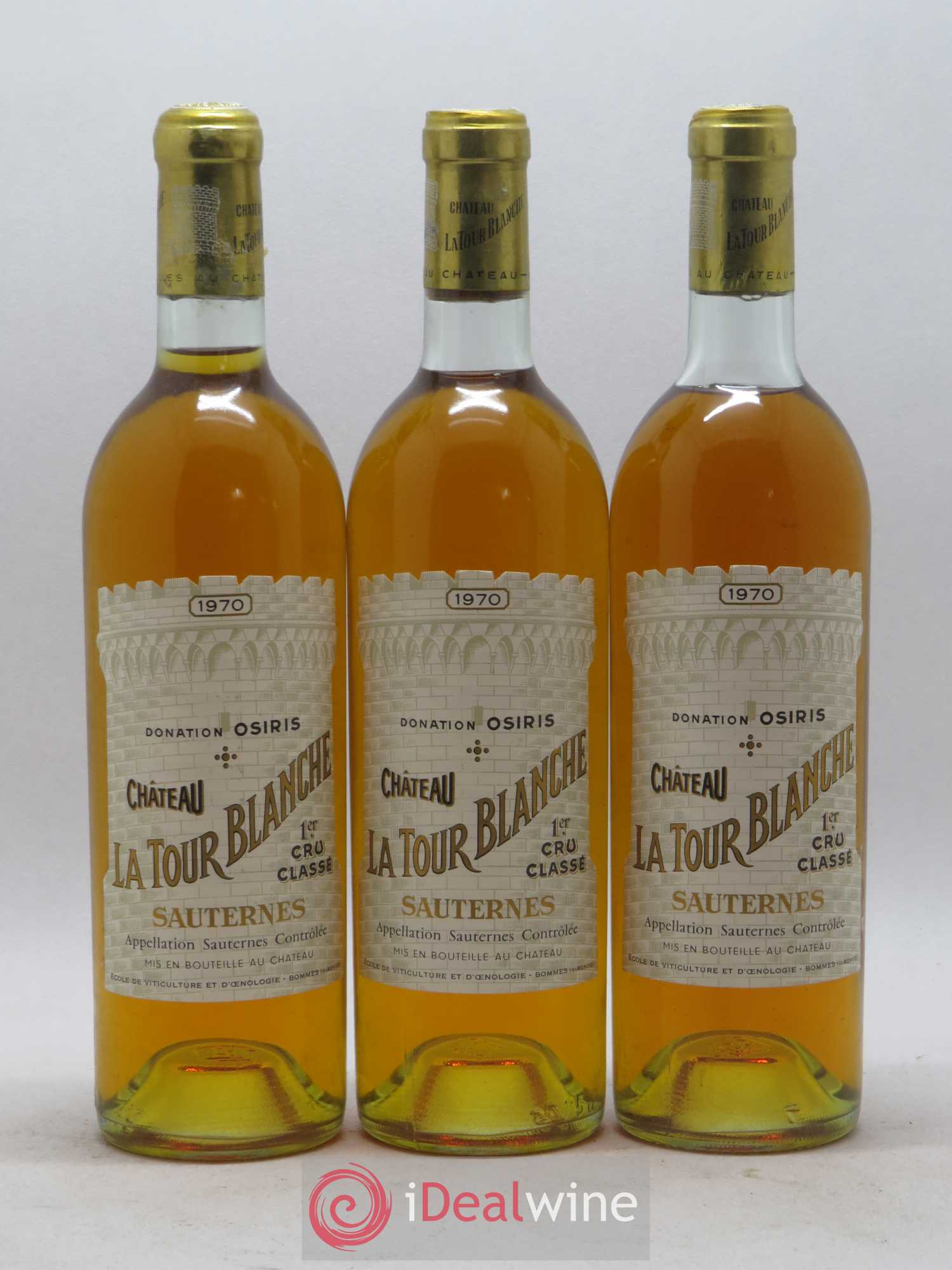 Château la Tour Blanche 1er Grand Cru Classé 1970 - Lotto di 3 bottiglie - 0