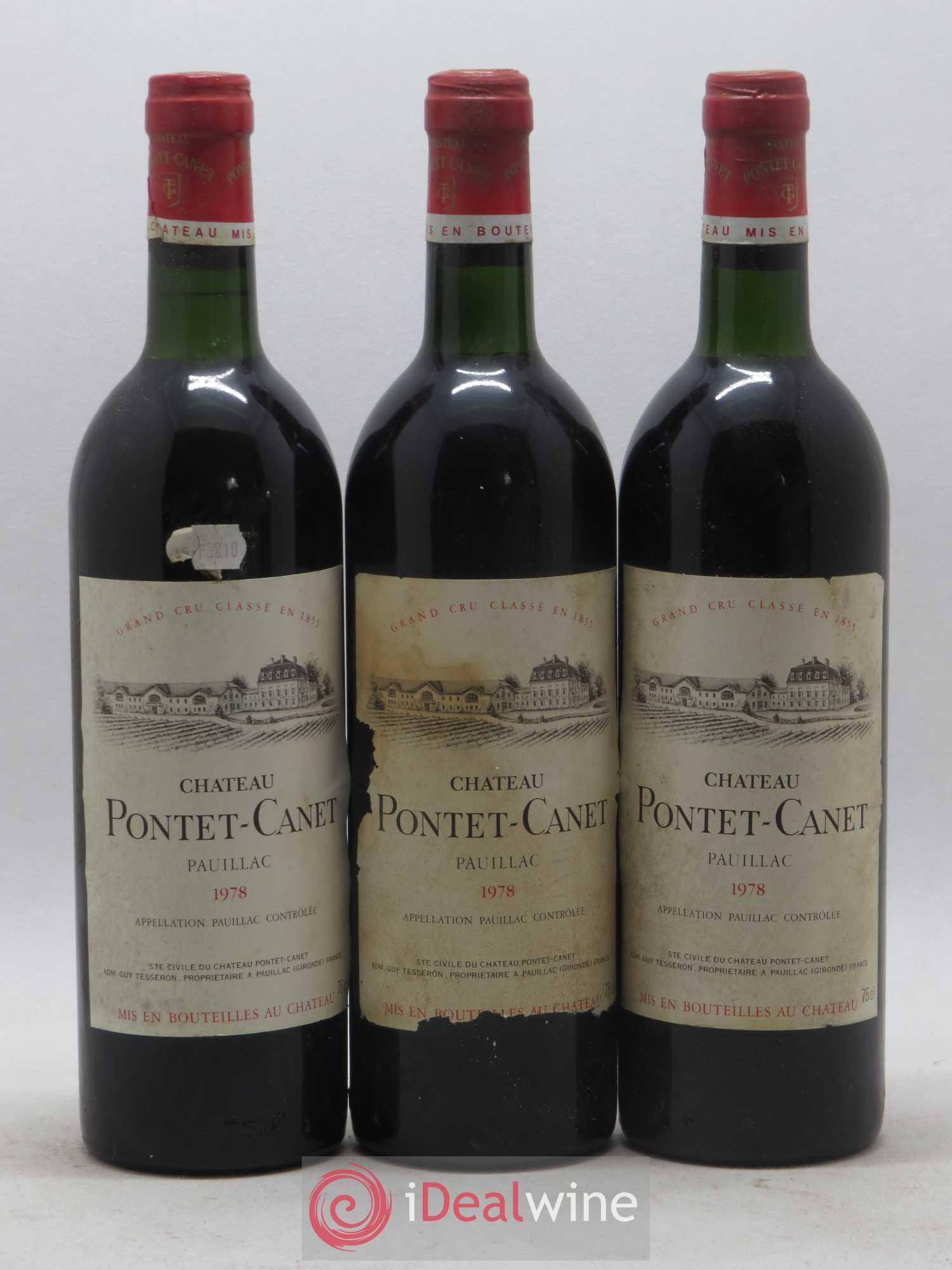 Château Pontet Canet 5ème Grand Cru Classé 1978 - Lot de 12 bouteilles - 2