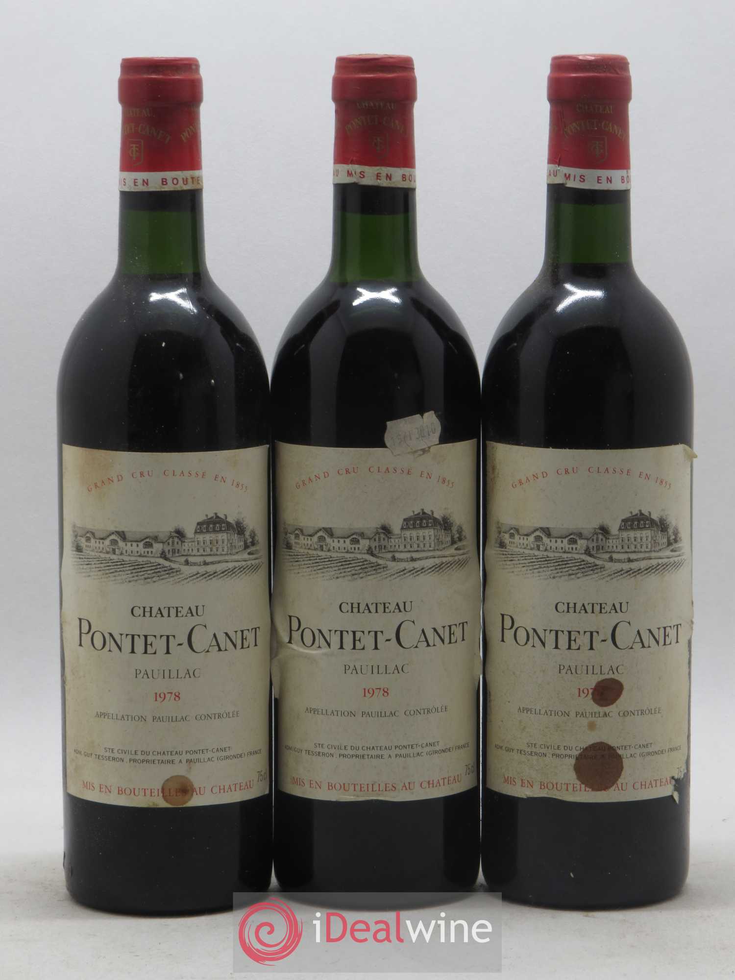 Château Pontet Canet 5ème Grand Cru Classé 1978 - Lot de 12 bouteilles - 4