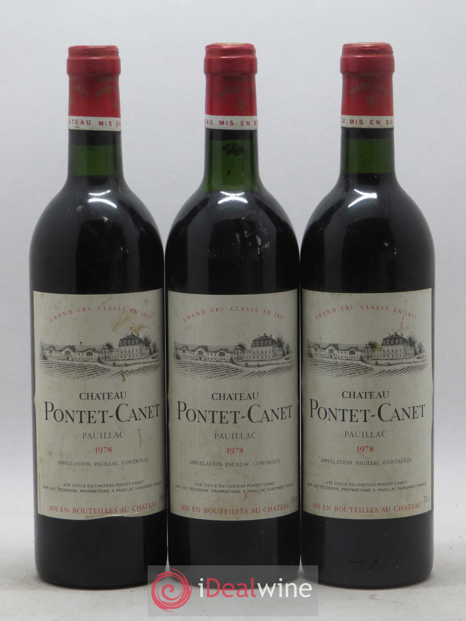 Château Pontet Canet 5ème Grand Cru Classé 1978 - Lot de 12 bouteilles - 2
