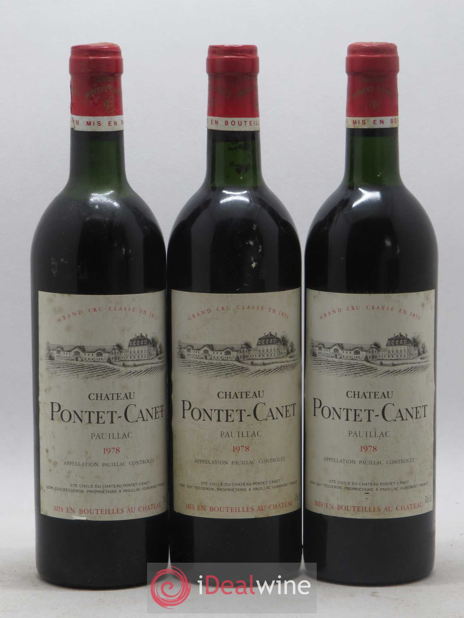 Château Pontet Canet 5ème Grand Cru Classé 1978 - Lot de 12 bouteilles - 3