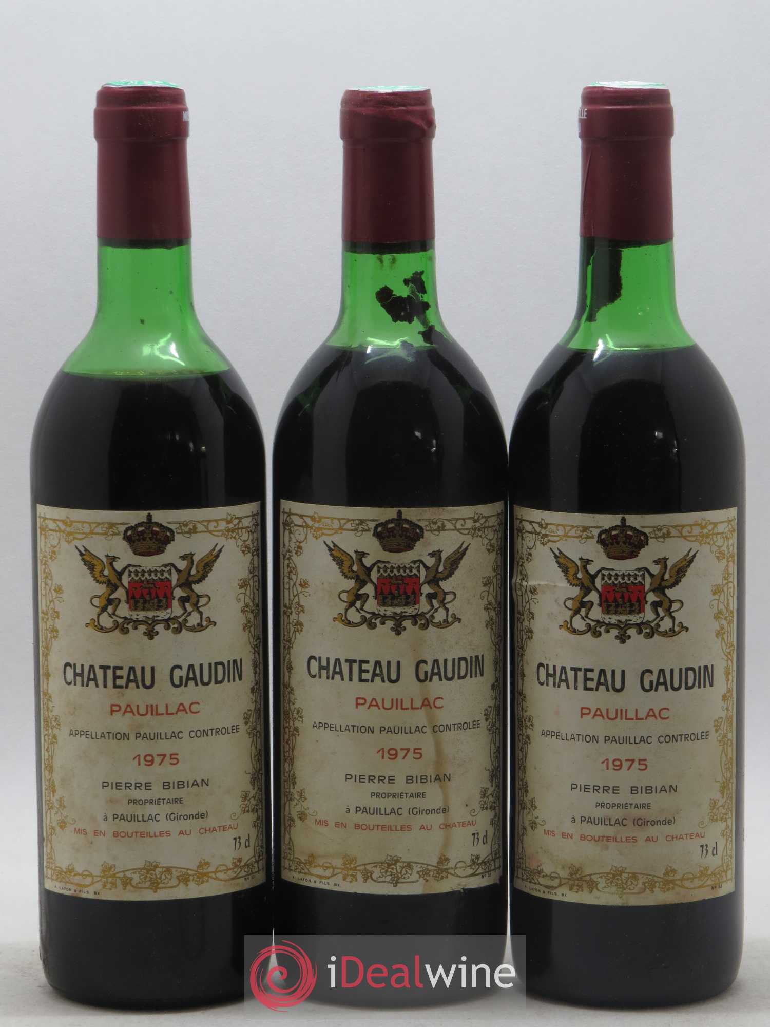 Pauillac Château Gaudin 1975 - Posten von 12 Flaschen - 3