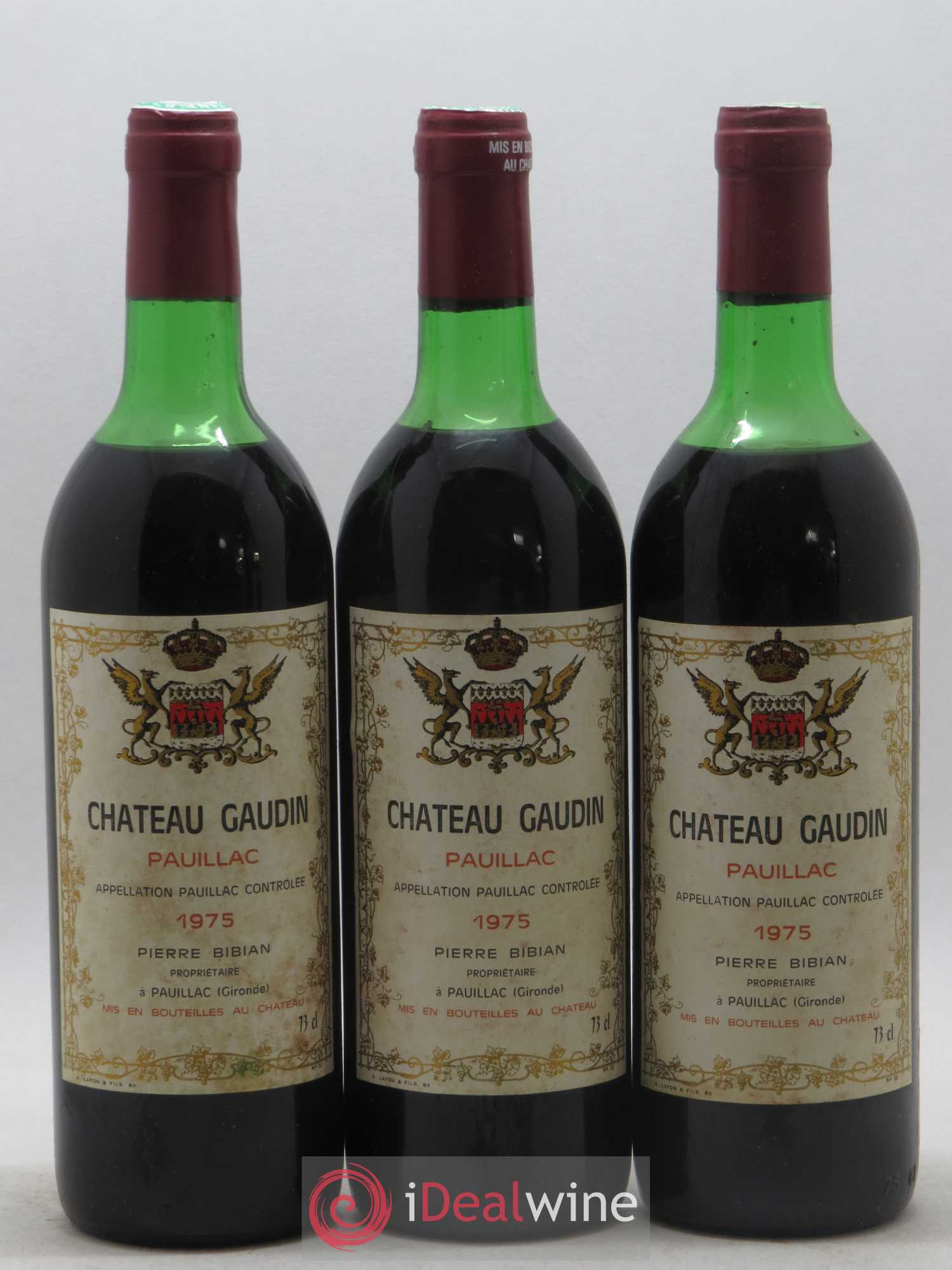 Pauillac Château Gaudin 1975 - Posten von 12 Flaschen - 4