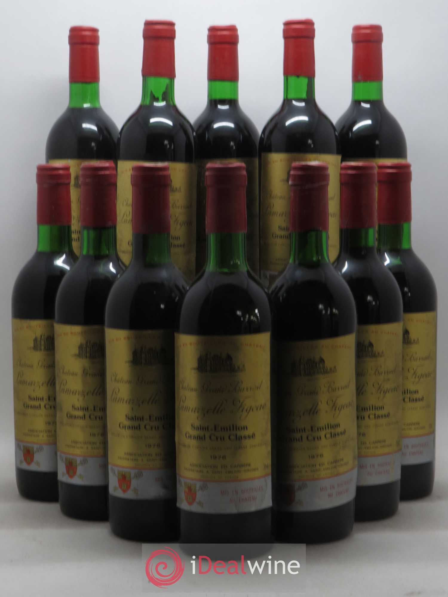 Château Grand Barrail Lamarzelle Figeac Grand Cru Classé 1976 - Lot de 12 bouteilles - 0