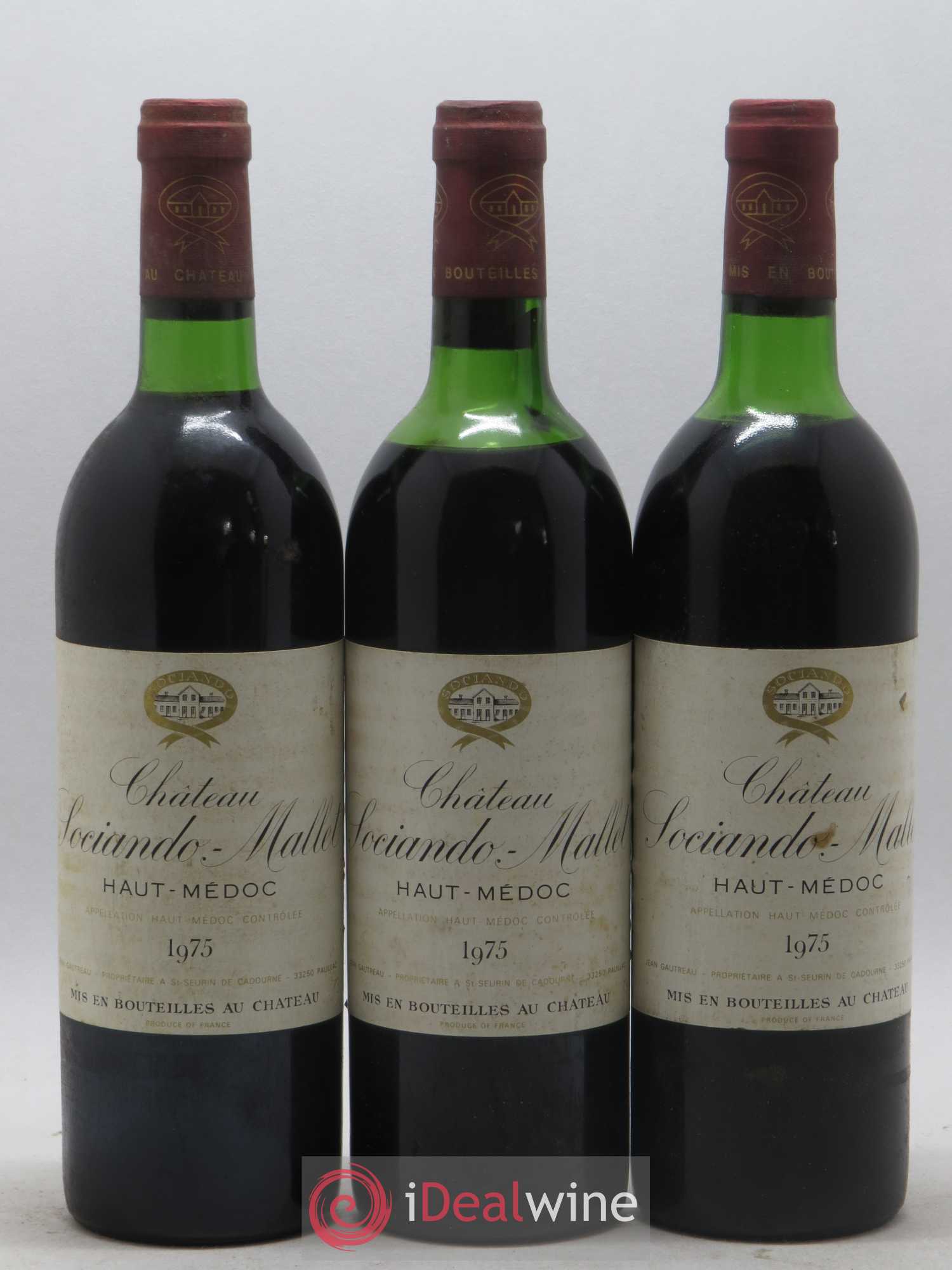 Château Sociando Mallet 1975 - Lot de 12 bouteilles - 3