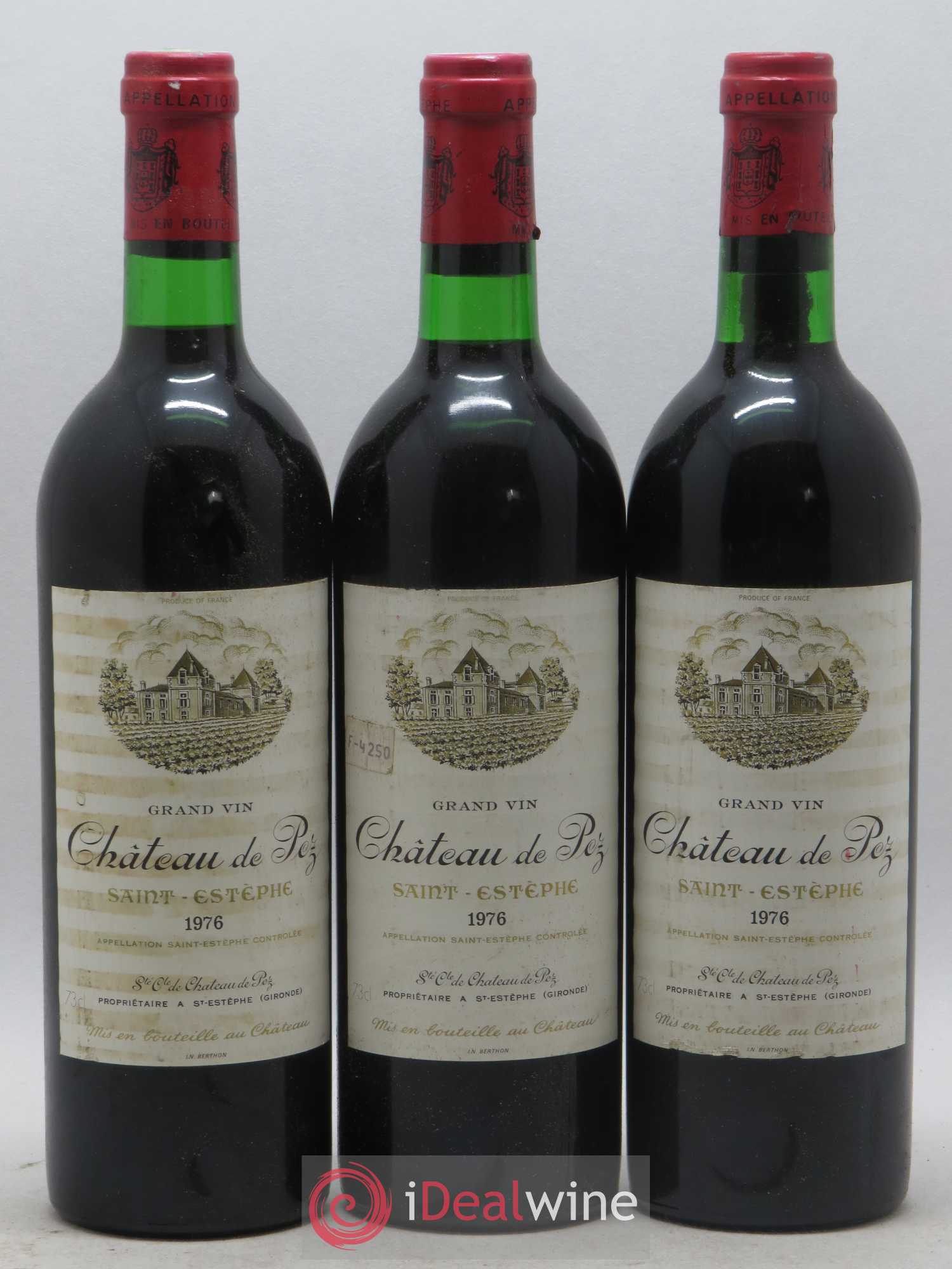 Château de Pez 1976 - Lot de 3 bouteilles - 0