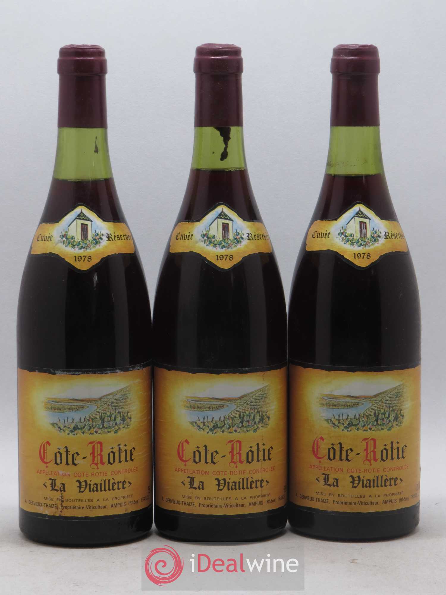 Côte-Rôtie La Viaillere Dervieux Thaize 1978 - Lot de 6 bouteilles - 2