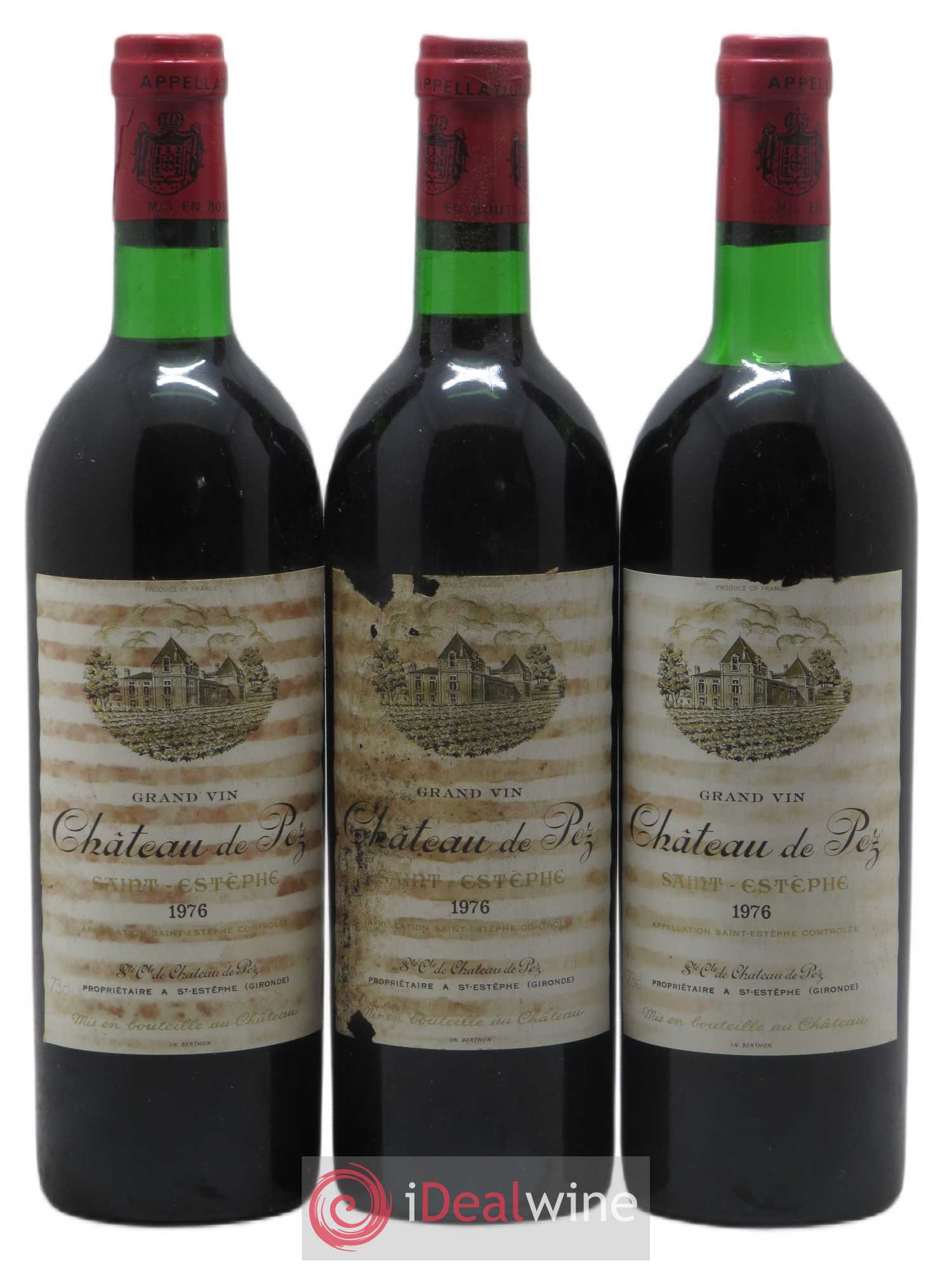 Château de Pez 1976 - Lot de 3 bouteilles - 0