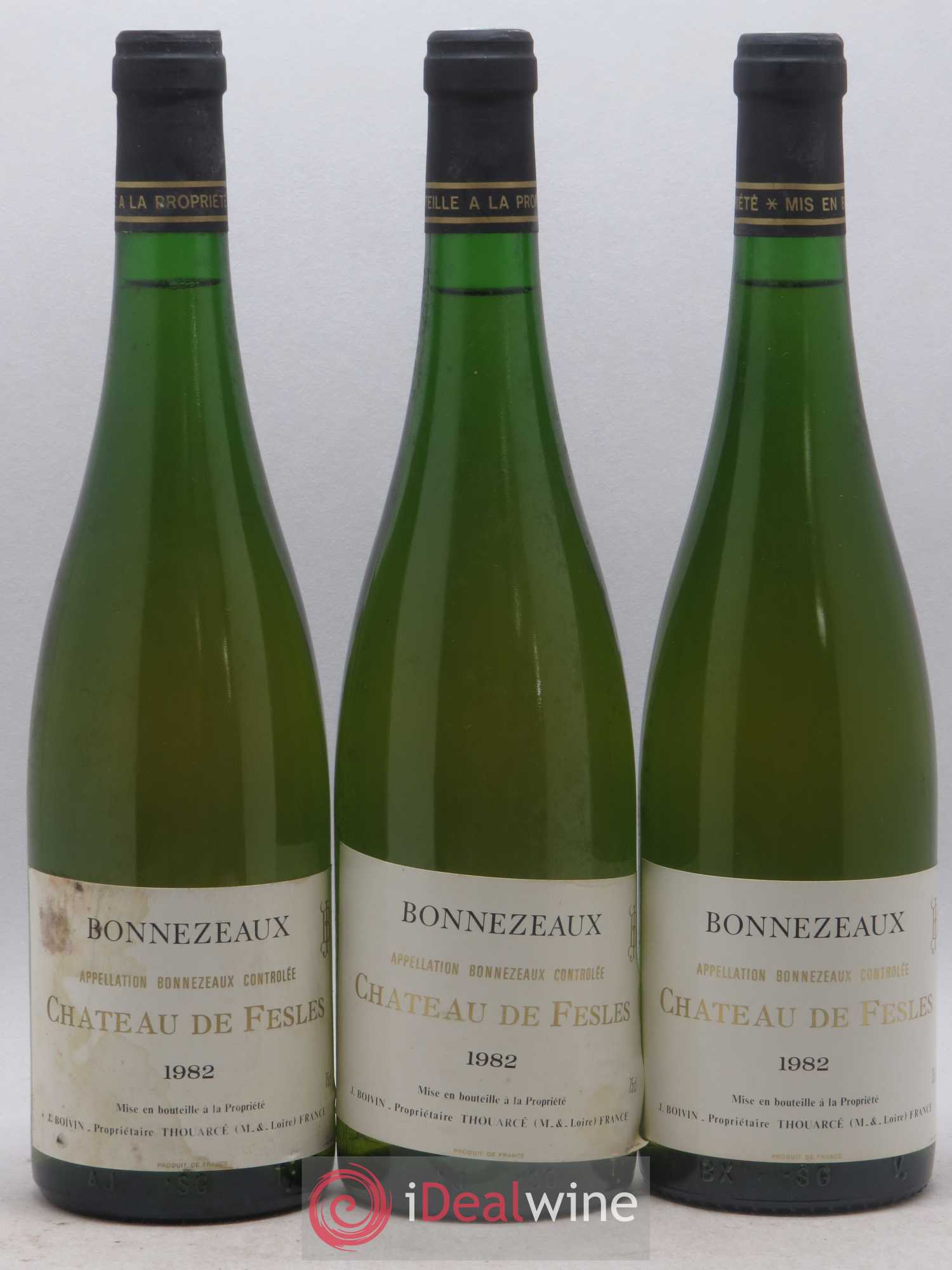 Bonnezeaux Château de Fesles 1982 - Lotto di 3 bottiglie - 0